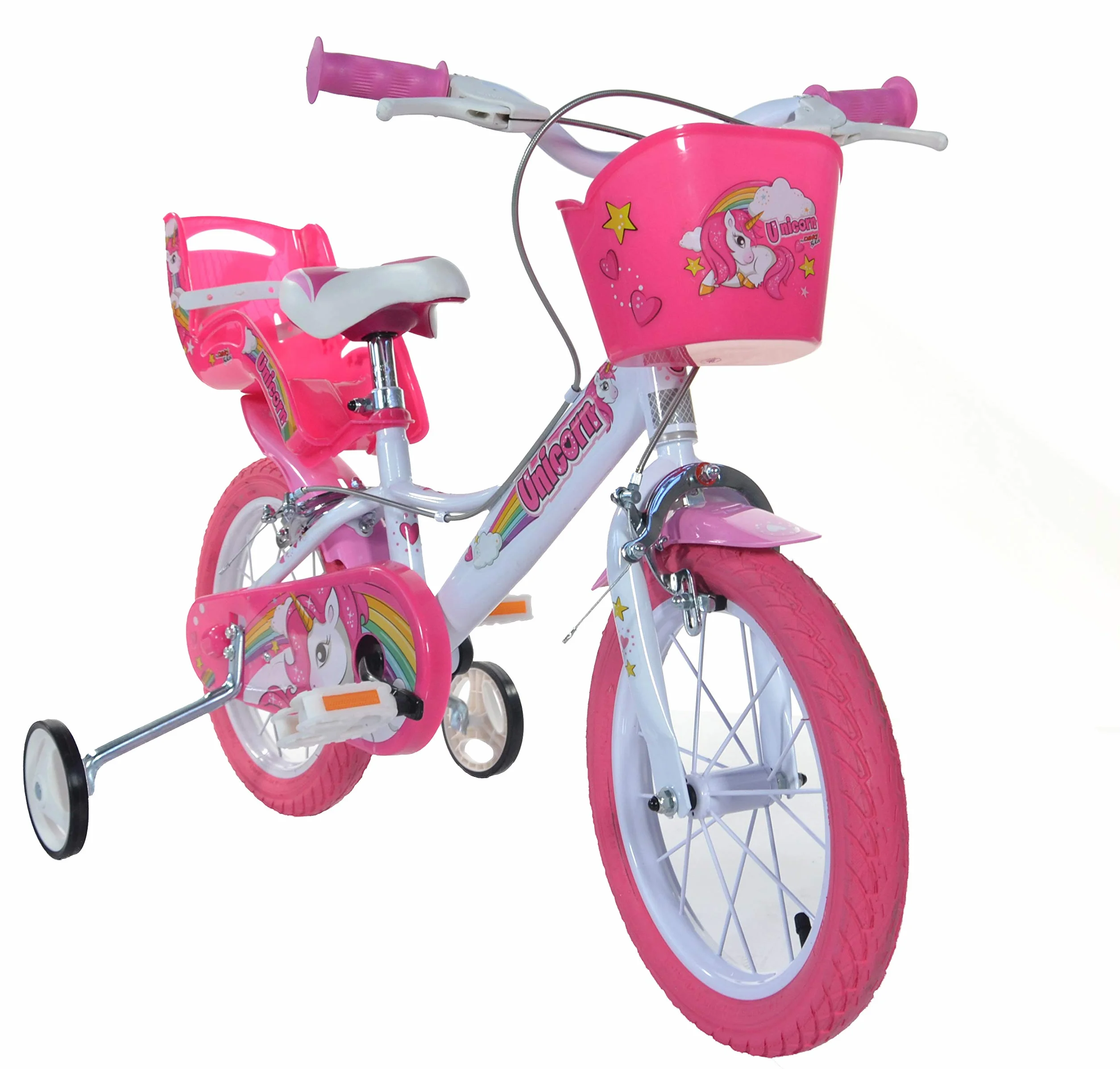 Dino Bikes 144R-UN Unicorn Bicicleta 35,6 cm Blanco Rosa
