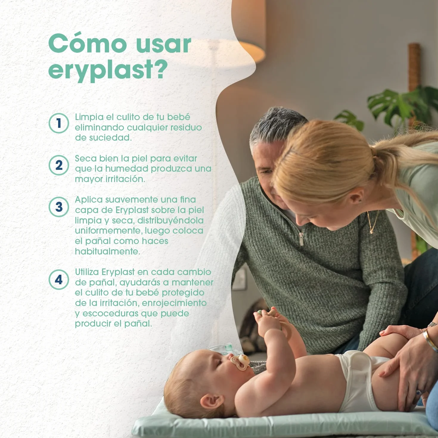 Eryplast Pasta al Agua 75 gr Pomada Protectora Crema de Pañal para Bebé Hipoalergénico Sin Perfume