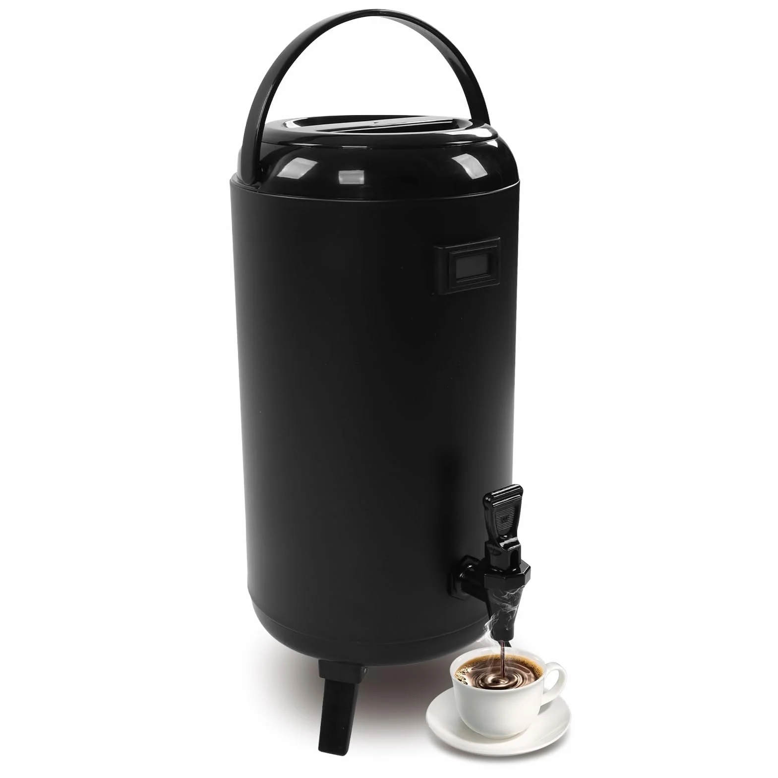 Dispensador de Bebidas Isotérmico de Acero Inoxidable 12 L, Dispensador Térmico Isotérmico con Indicador de Temperatura para café Caliente, té y Otras Bebidas Calientes para