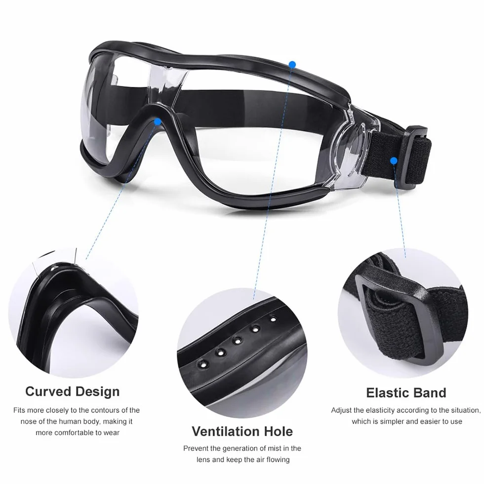 Gafas de seguridad para niños para Nerf Jugar, antigolpes, antivaho, correa ajustable, ajuste para 5-12 años