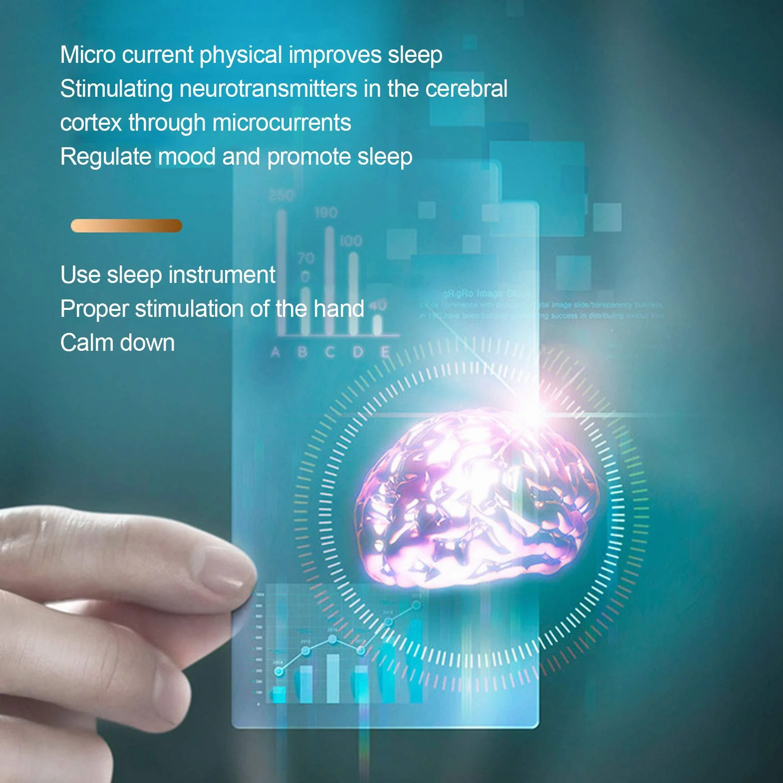 Sleep Aid Device, Dispositivo Ayuda para Dormir Adultos, Calmante de Ansiedad de Mano, Portátil, Carga USB, Alivio Estrés Sueño (Amarillo)