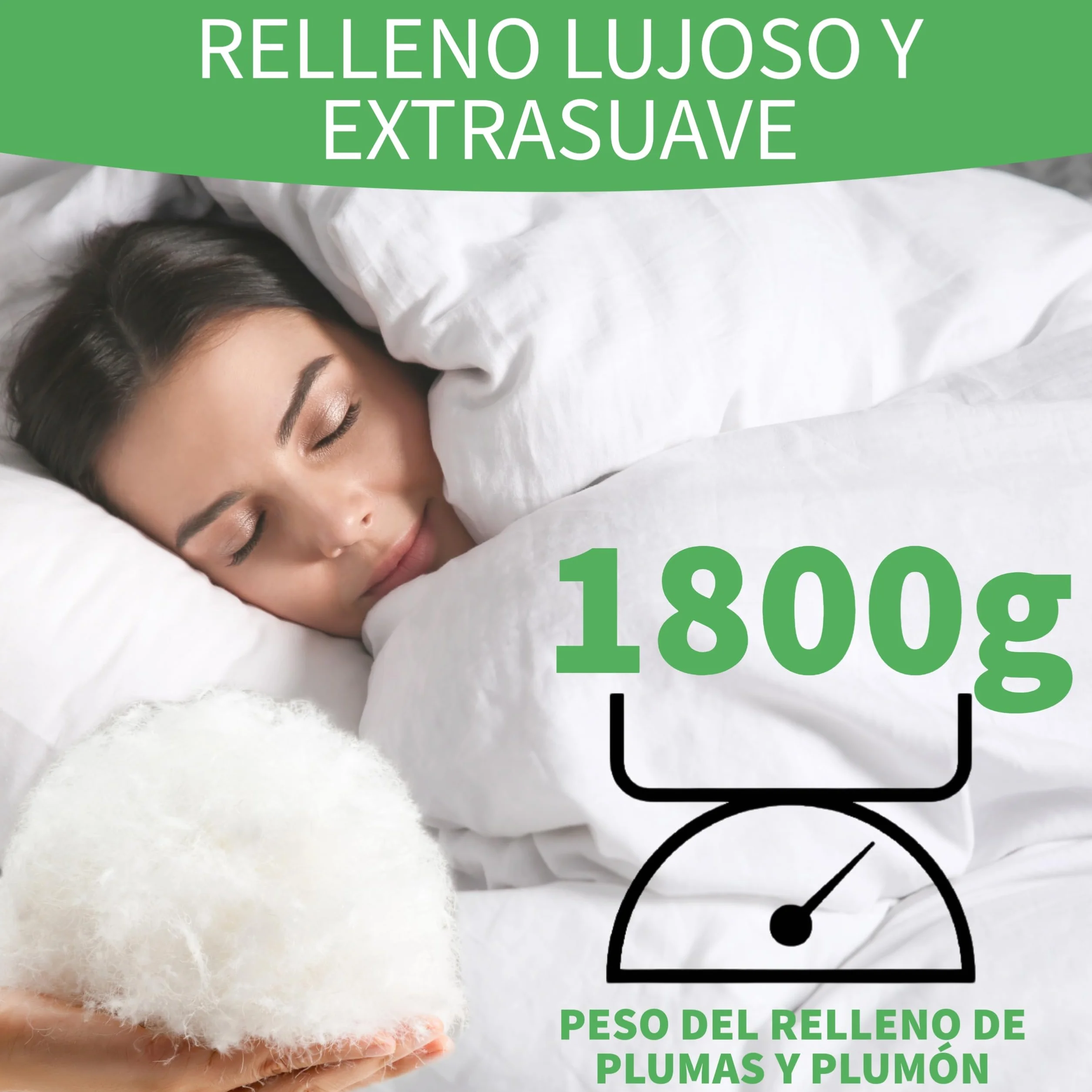 Welldora Edredón Invierno Verano de Plumas para Cama de 105 x 200 | 100% Edredón Nórdico de Plumas y Plumón Extrasuave | Médicamente Probado, Oeko-Tex, Hipoalergénico | Certificado RDS | 200 x 200 cm