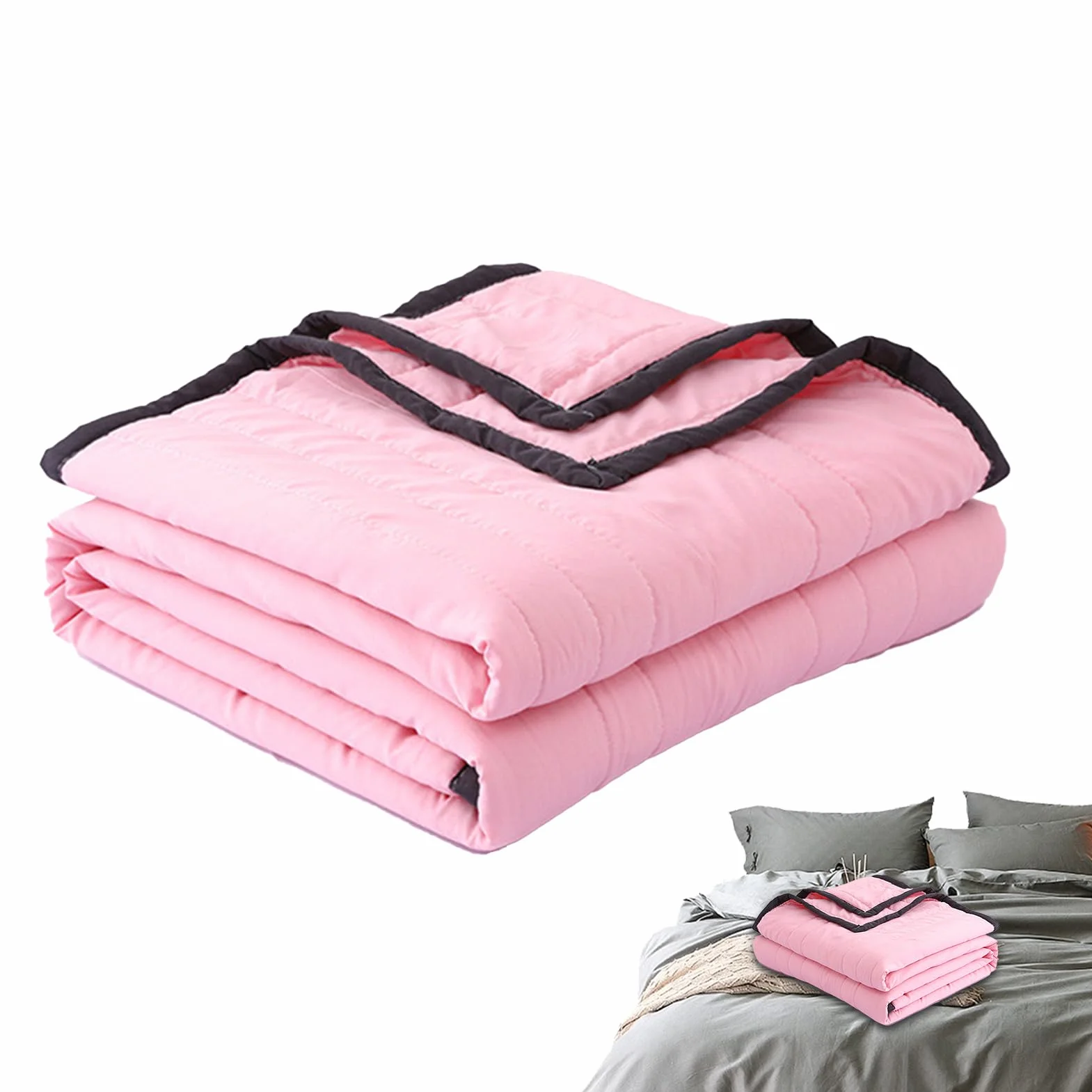 Manta refrescante ligera | Manta de enfriamiento fina transpirable para sofocos - Edredón fresco de verano, edredón reversible lavable a máquina para dormir con calor, sudores nocturnos