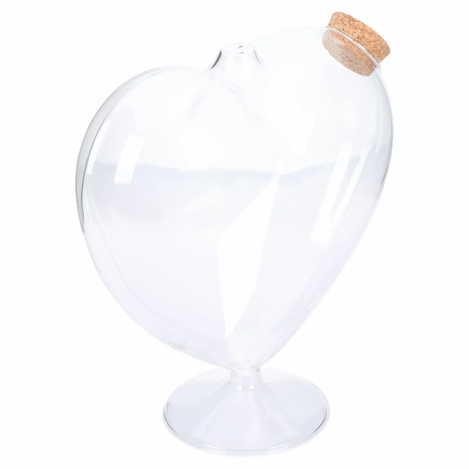 Frasco De Vidrio De Corazón Con Tapa De Corcho Botellas Decorativas Vacías Mensaje Deseo Botella De Miel Arena Recuerdo Tarro Terrario Contenedor Para DIY Boda Florero Favor