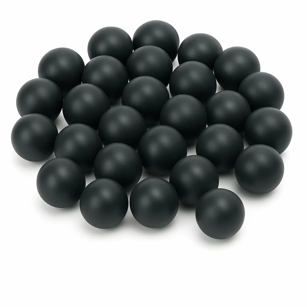 Hard Nylon Balls .50 Caliber 50 Pack Precision Solid Rounds for Home Defense Training Marker Pistols Durable Reutilizable High Impact Ammo RAM Guns