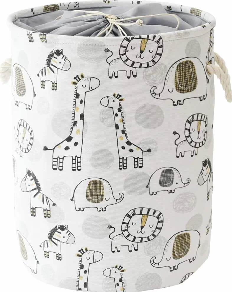 Cesto Ropa Sucia Bebe, Cesta de Juguetes con Asa, Cubo Ropa Sucia para Lavadero (Jirafa)