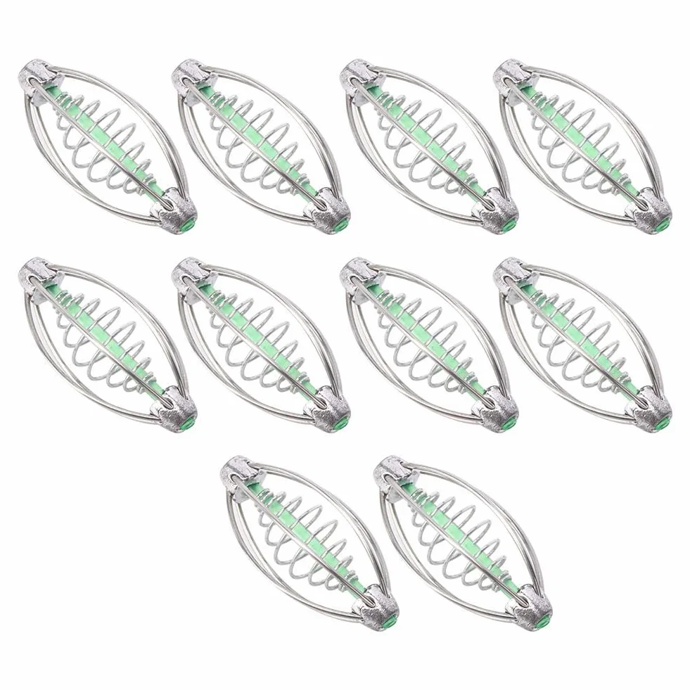 Alimentador Pesca Acero Inoxidable 36g 10PCS Jaula Cebo