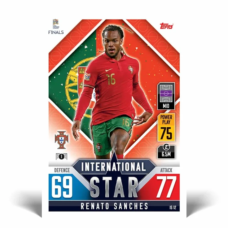 Topps Match Attax 101 Tarjetas de fútbol UEFA Nations League Finals Caja completa 24 paquetes 240 cartas