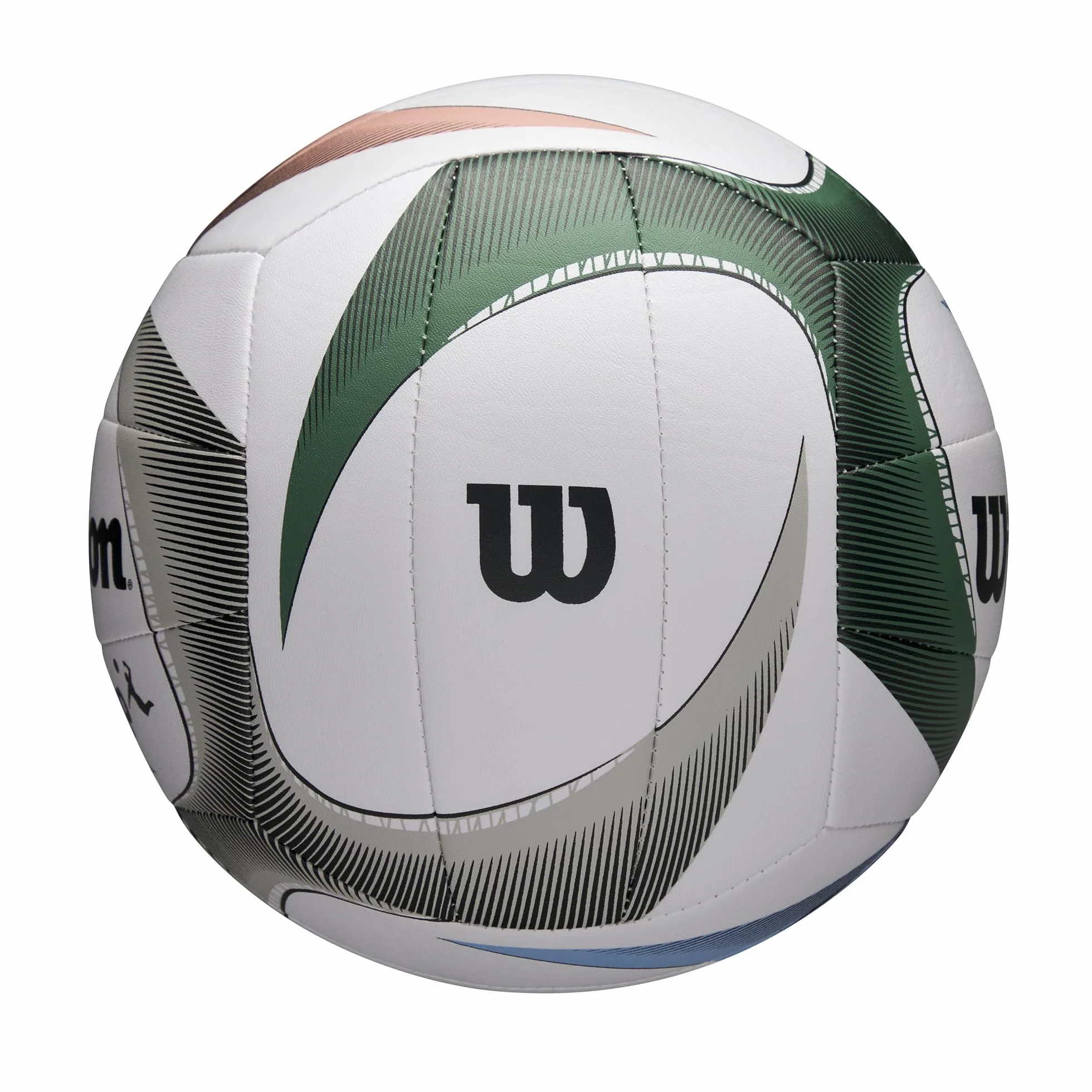 Wilson Balón de Baloncesto AVP PX Tamaño Oficial Blanco/Azul/Verde TPU Sostenible