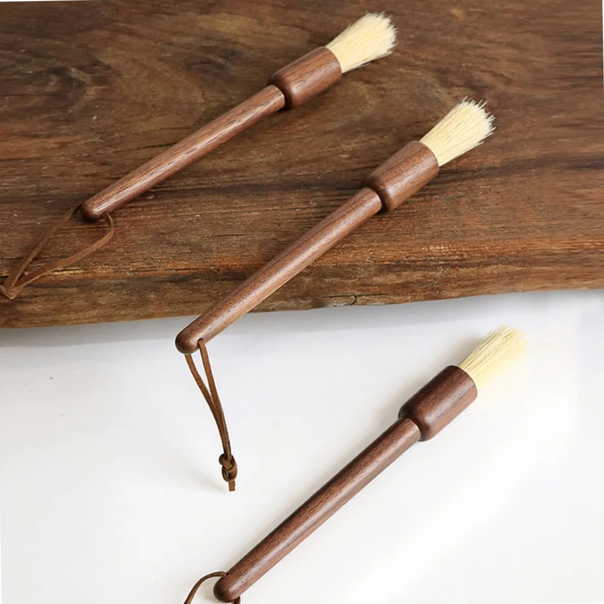 4 Piezas Cepillo de limpieza para cafeteras cepillo de máquina de detalle cafeteras expreso Cafe molido café cepillo de limpieza con mango de madera concentrarse