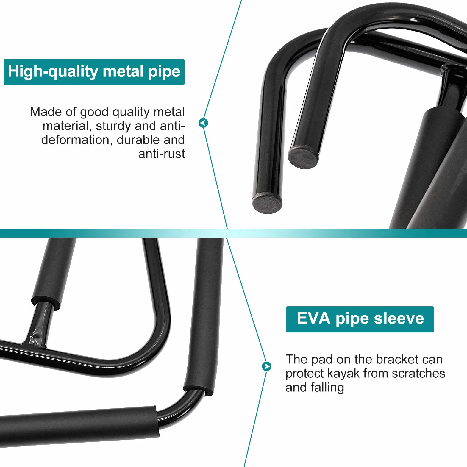 Dioche Soporte de Pared para Kayak, para 2 Kayak, con Accesorios