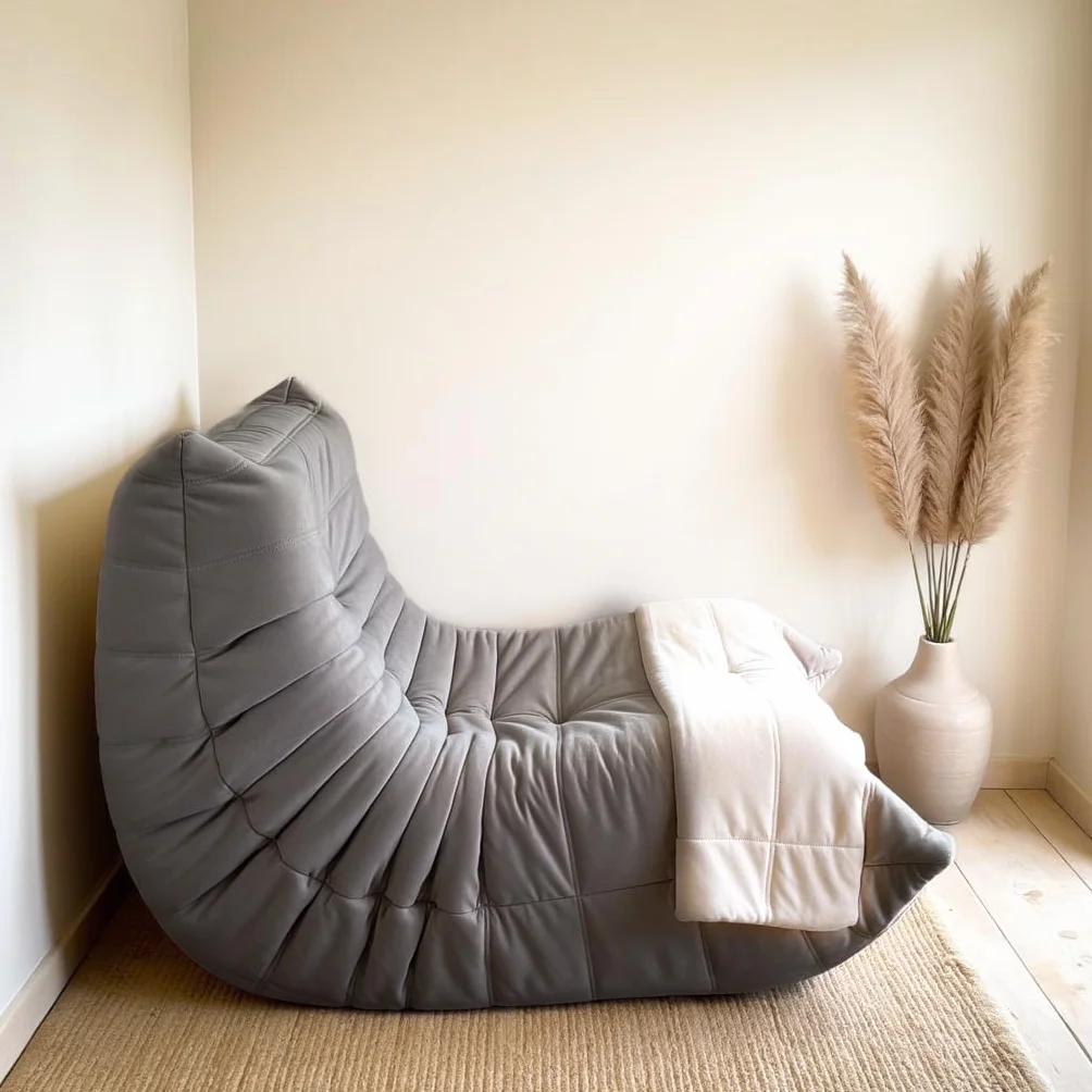 Aiire Puff Salon de Lujo Vintage - Sillón de Diseño Francés en Tejido Premium Antimanchas - Sofa Puf Gigante con Relleno Incluido - Bean Bag Chair XXL Moderno - Diseñado en España