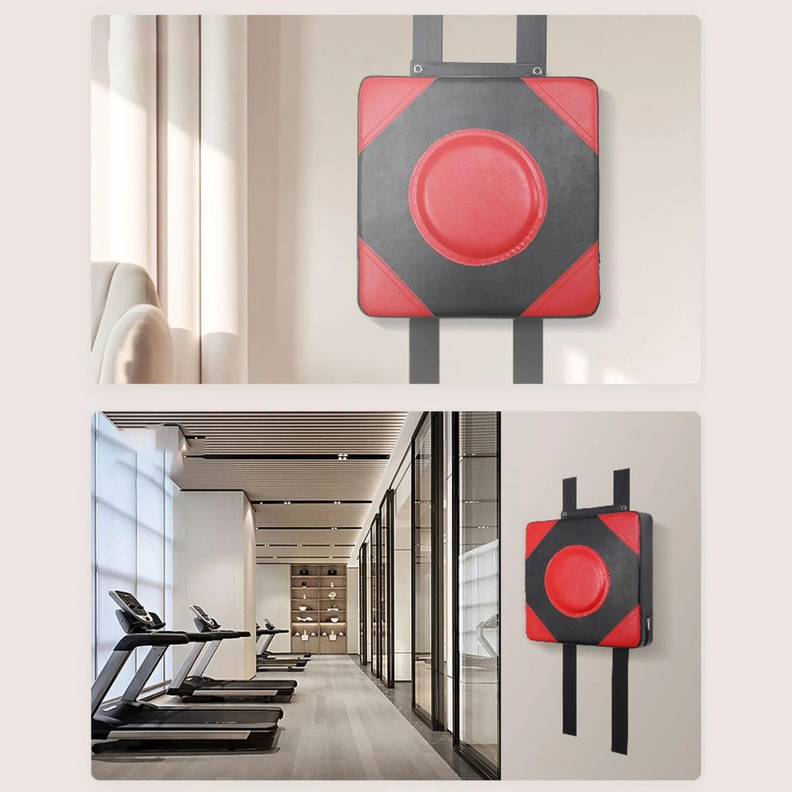 Pera de Boxeo Almohadilla de Golpeo Ajustable para Pared Equipo Deportivo Fitness Cardio Gimnasio