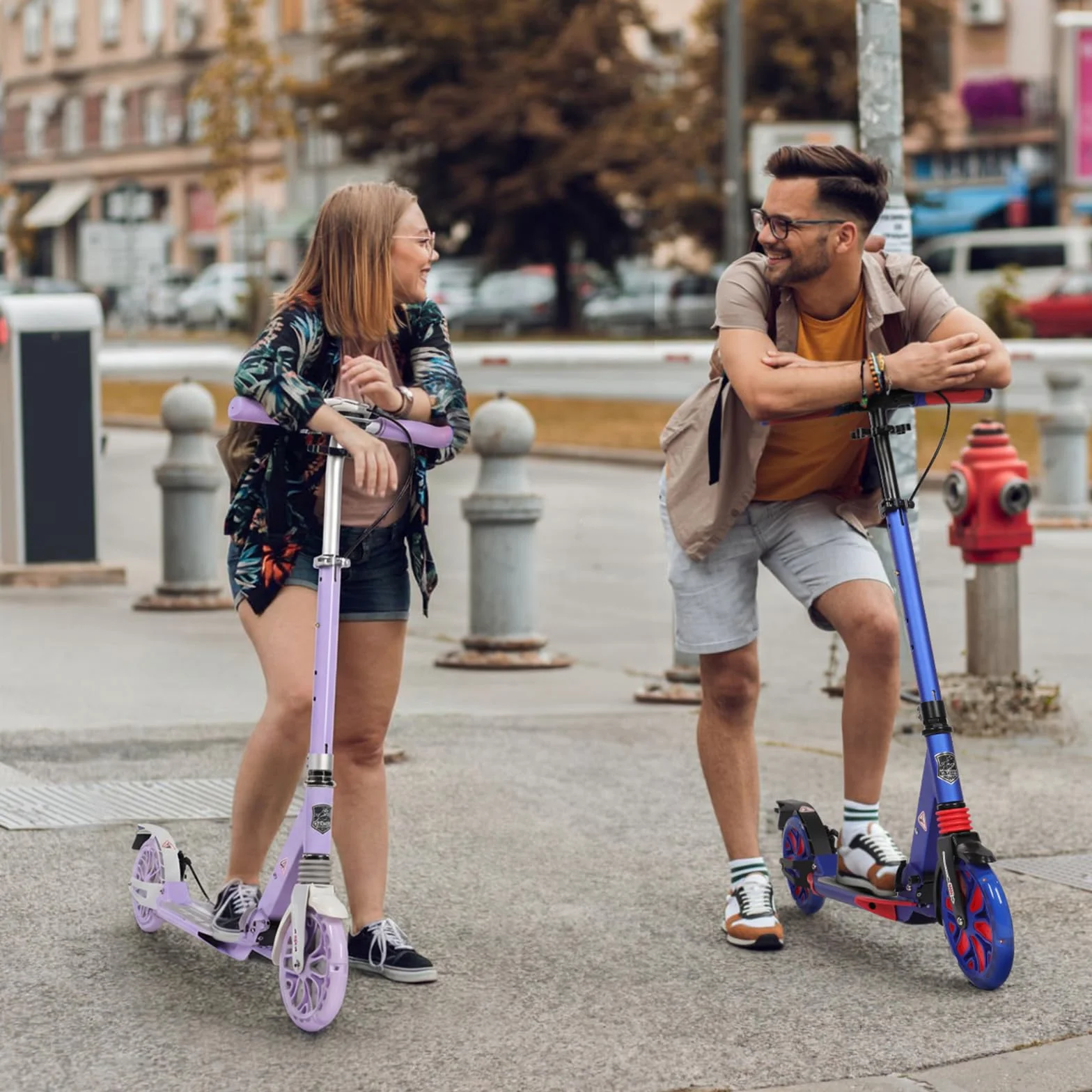 Patinete para niños adultos Ruedas Grandes 200 mm Frenos de Disco Doble absorción Impactos