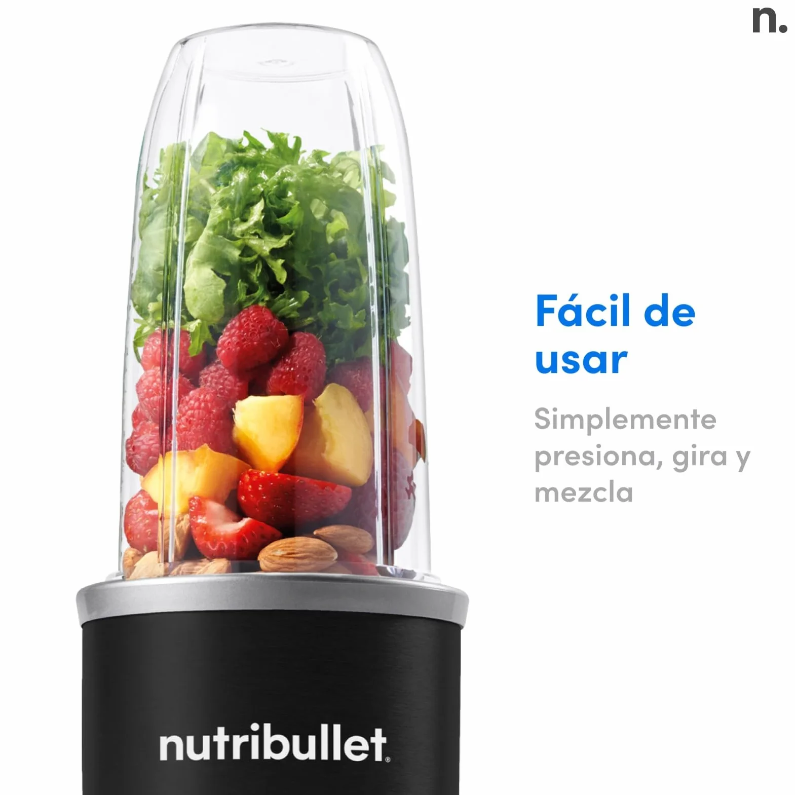 nutribullet Pro 900 Watt, batidora personal, batidora multifuncional, vaso de 700ml, NB904RG