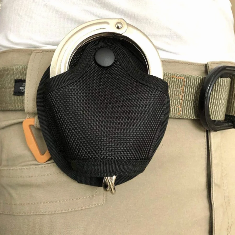Nylon Funda para Esposas con Cinturón Tapa Abierta Bolsa para Cadena y Bisagras