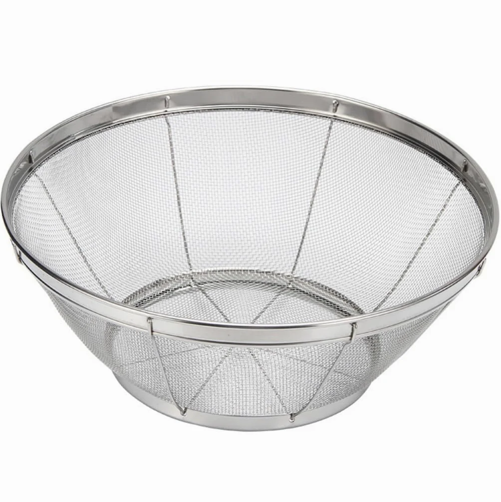Colador de Malla de Acero Inoxidable - Colador de Cocina Anidado | Malla fina duradera, tamaños de 19-28 cm, multiusos
