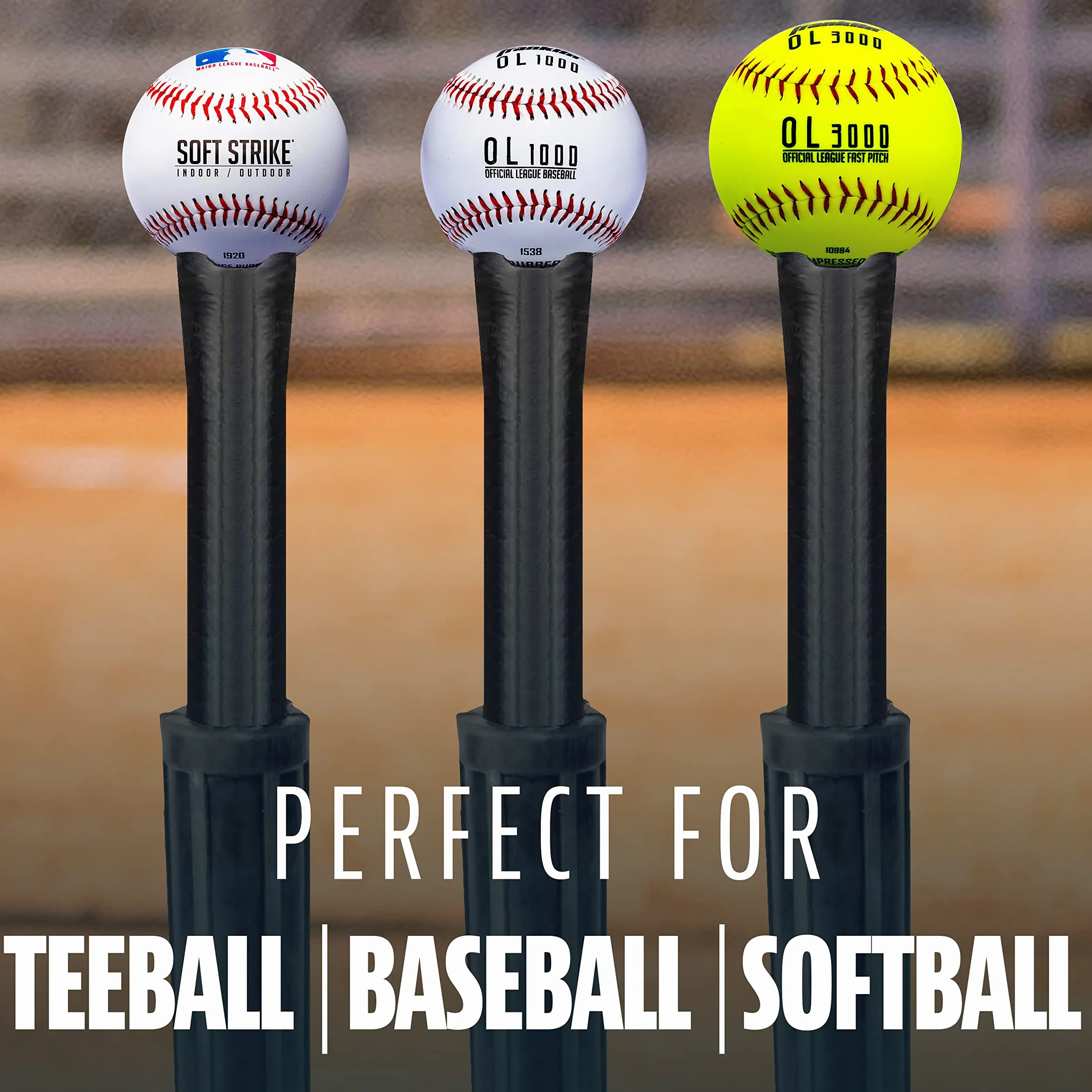 Franklin Sports One-Position Rubber Batting Tee para Béisbol, Bateo, Soporte, Camiseta Juvenil Ajustable, Talla Única