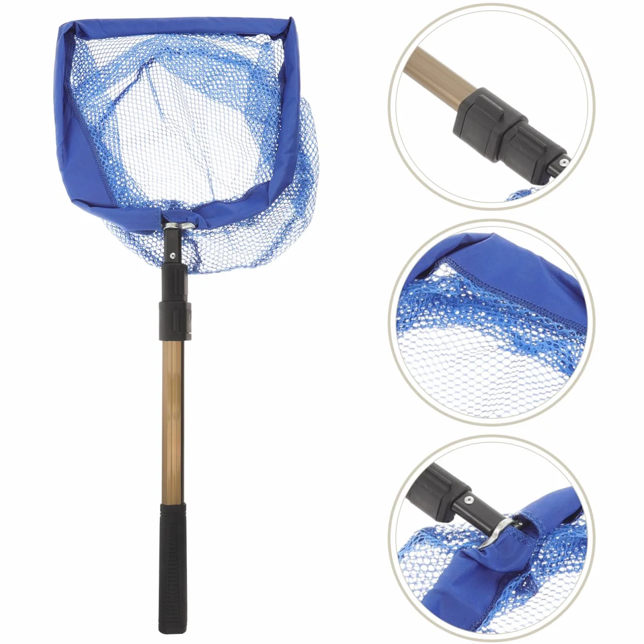 Ciieeo Recogedor de Balones de Ping Pong Portátil Mango Telescópico, Red Plegable Azul para Tenis de Mesa