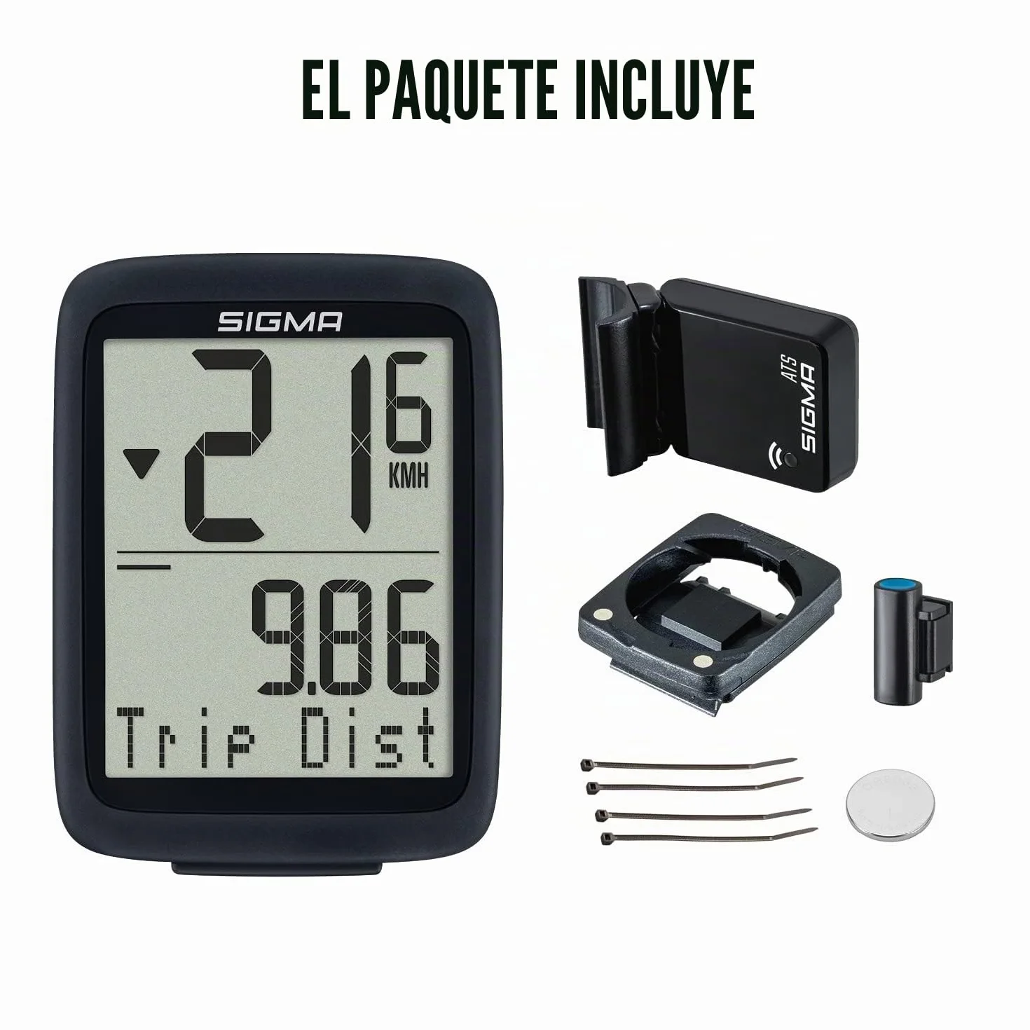 SIGMA BC 8.0 WL Ciclocomputador Inalámbrico 8 Funciones Velocímetro Bicicleta Impermeable