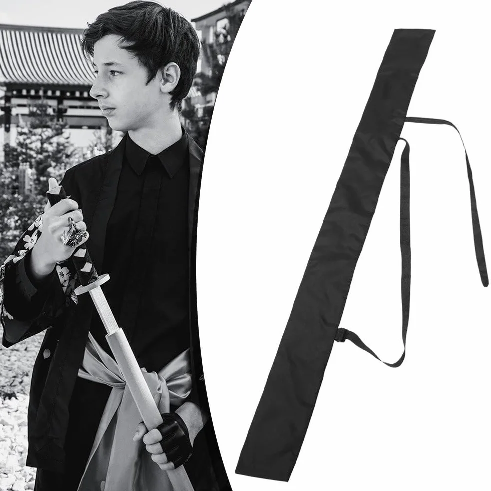 Bolsa De Espada Katana Negra Funda De Transporte Estuche Para Disfraz Samurai Cosplay Fiesta
