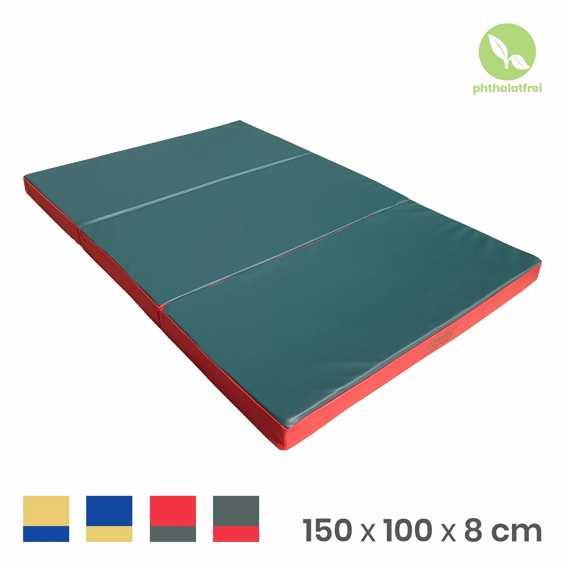 NiroSport colchoneta de ejercicios 200x100x8cm plegable deportiva gimnasia suelo