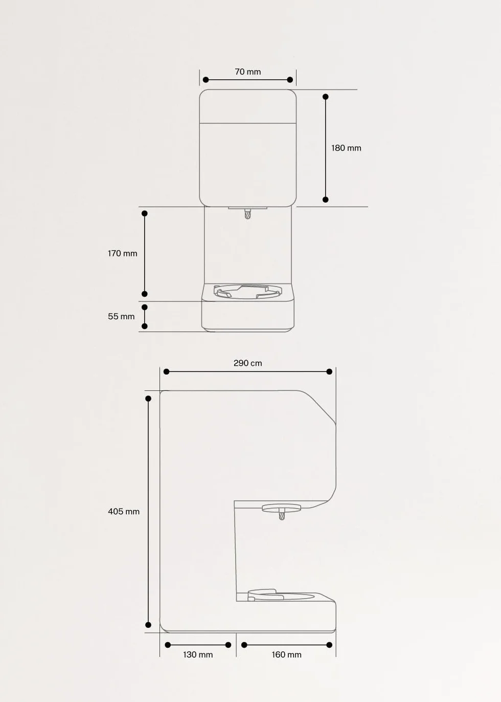 CREATE/ICE CREAM MAKER STUDIO/Heladera multifunción 600 ml 3 tarrinas blanco roto/Tapa cierre magnético, 11 programas, cuchillas extraíbles, 3 contenedores, 800W