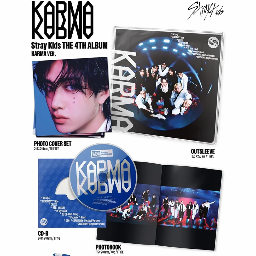 STRAY KIDS KARMA Limited VER. 4º álbum + regalo de preventa y 3 tarjetas fotográficas