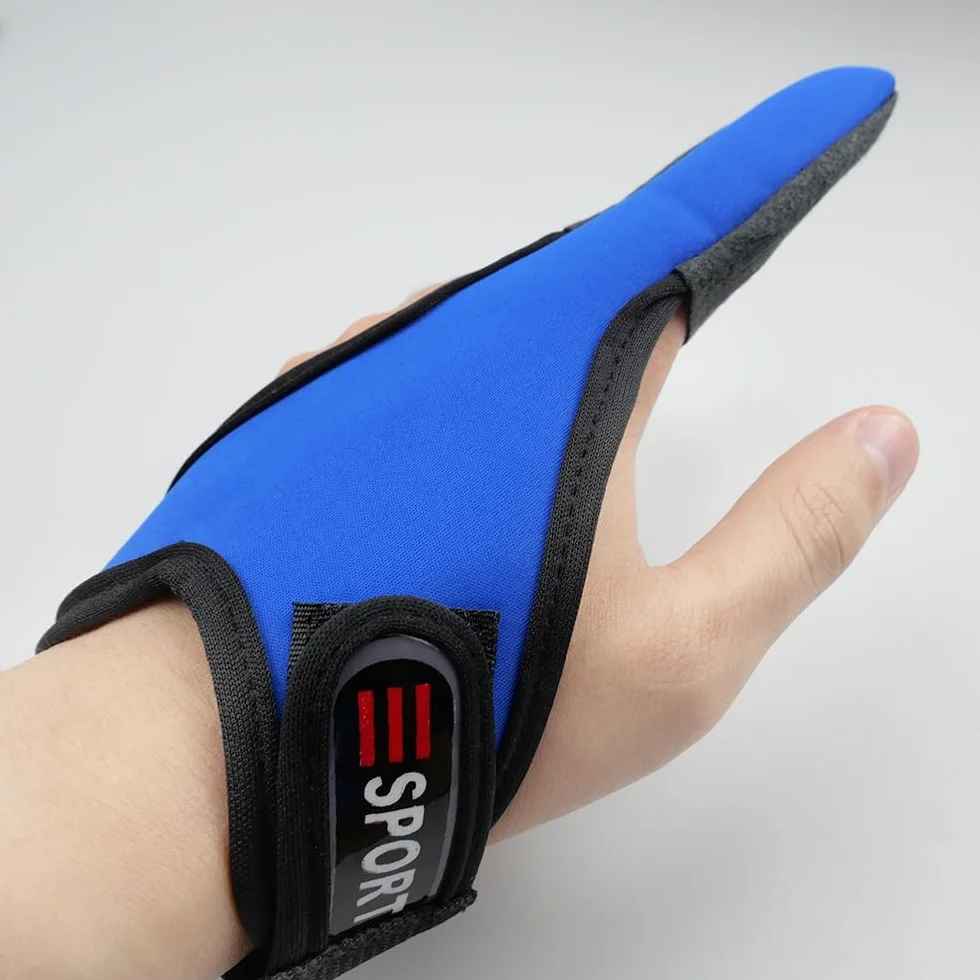 Guantes de pesca resistentes a arañazos antideslizantes transpirables protectores de dedos unisex rojo azul negro