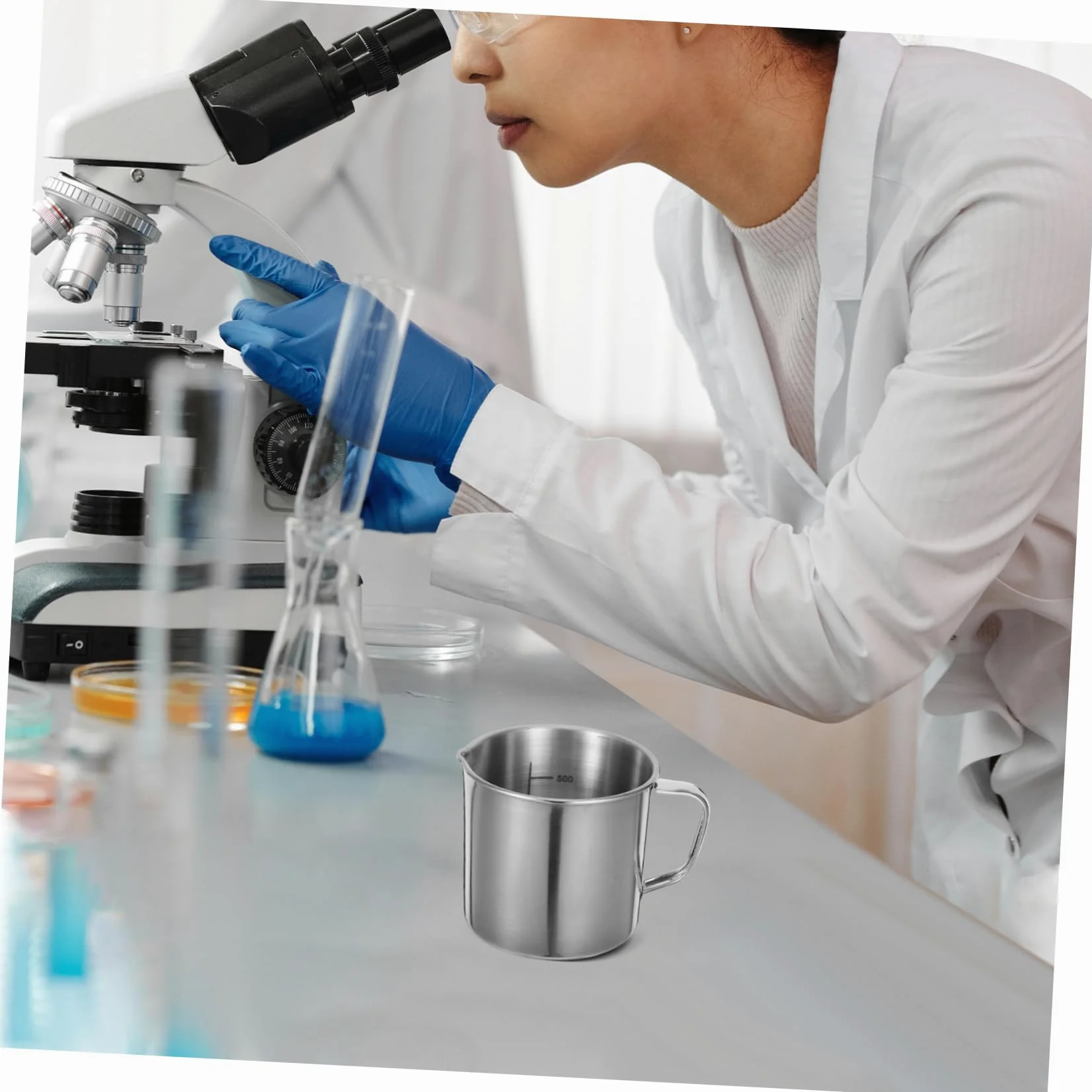 TOPBATHY 3piezas Vasos Medidores Inoxidable Graduada Para Cocina y Química Taza De Medición Resistente y De Limpiar