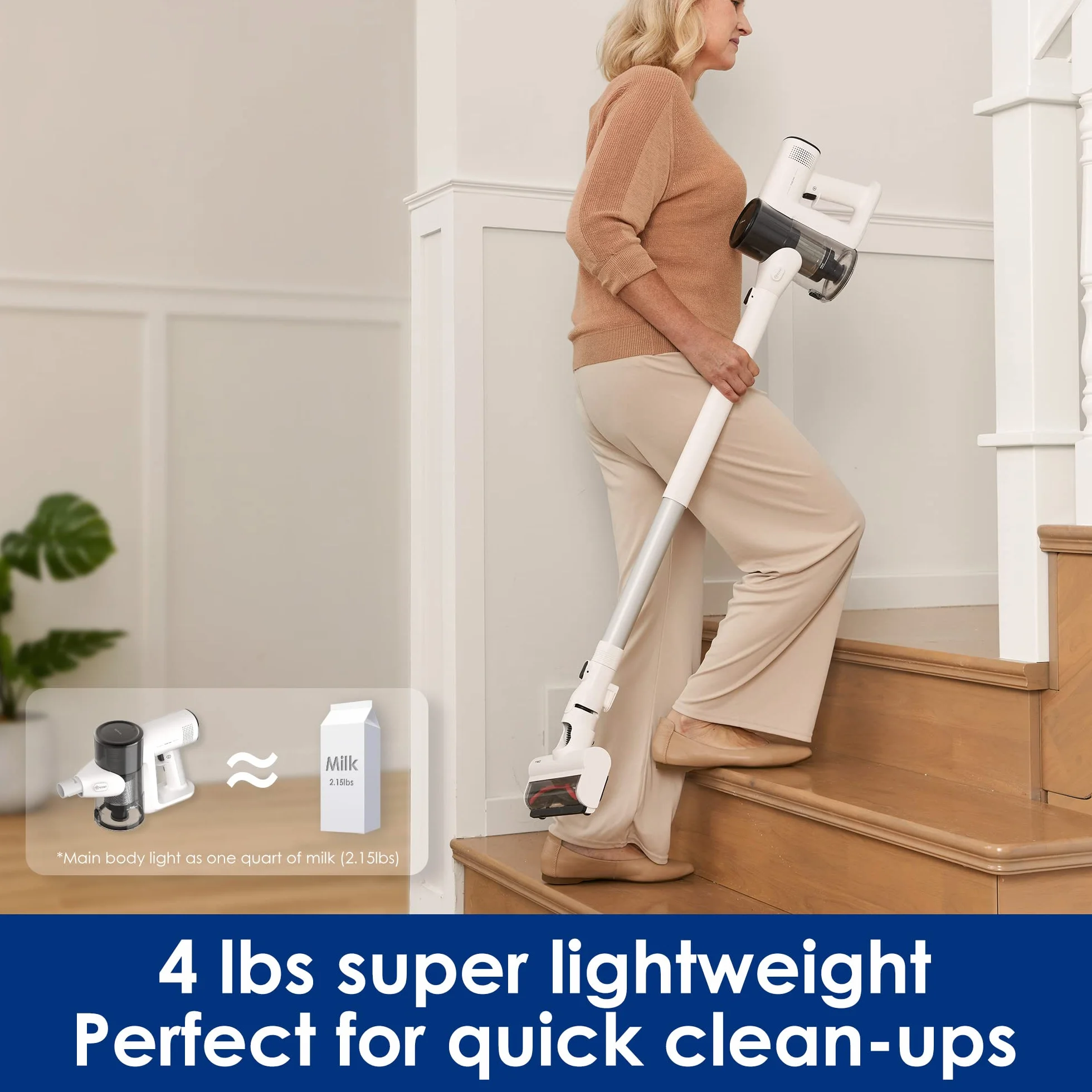 Aspiradora PURE ONE Air Inalámbrica y Súper Ligera, 1,8 kg,Multi-Cyclone, Aspiradora de Mano con Múltiples Accesorios, Succión Potente y Ultrasilenciosa, Diseño Duradero, base de carga sin instalación