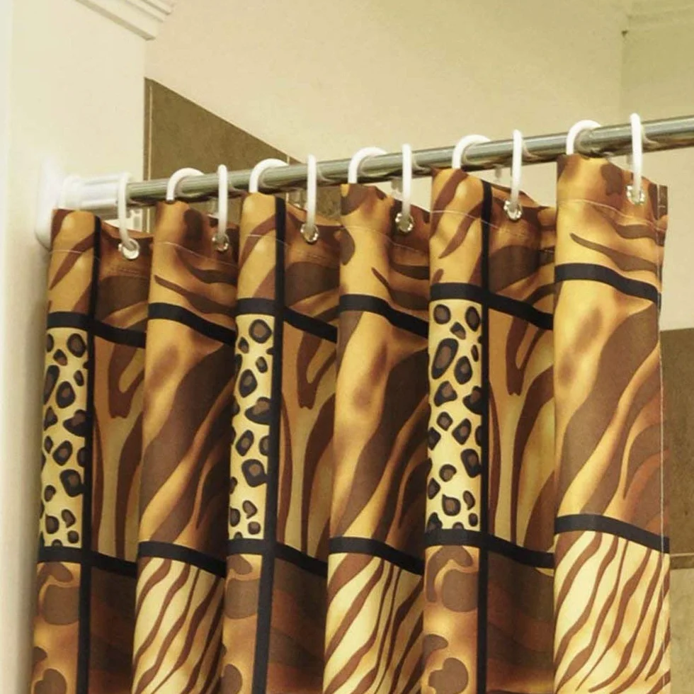 Mu Household - Cortina de ducha impermeable con ganchos, poliéster grueso y antimoho, 180 x 180 cm
