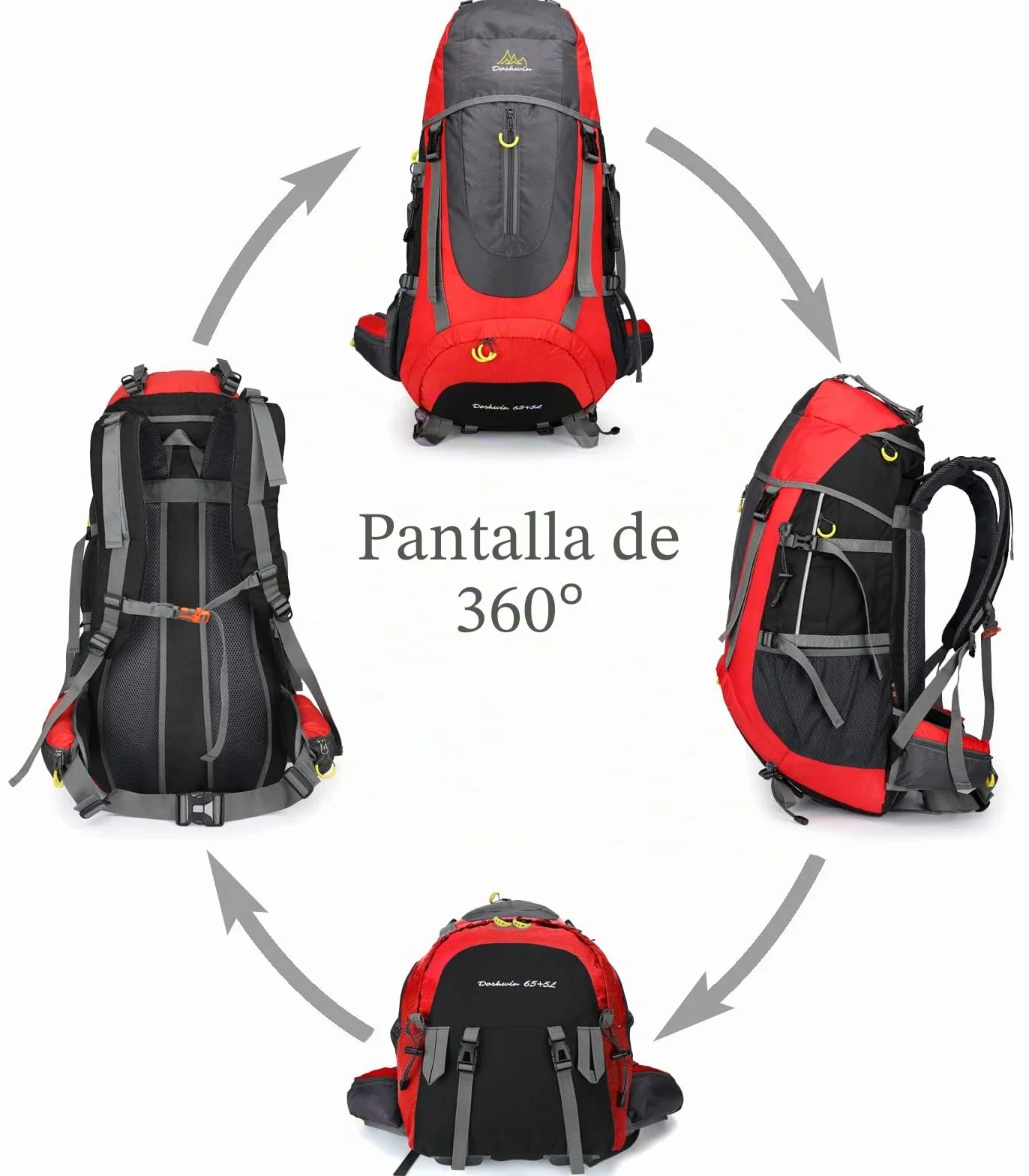 Mochila Senderismo Trekking Camping 70L para Hombre Mujer