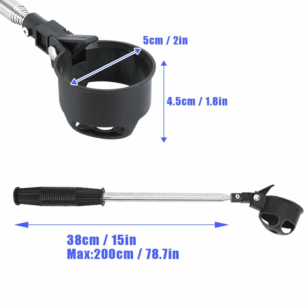 Golf Ball Retriever, Recogedor Pelotas Golf, Golf Ball Retriever, ABS Recogedor de Bolas Golfs Recogepelotas Telescópico Pelota Portátil con Agarrador Pelotas para Putter Acero Inoxidable Retráctil