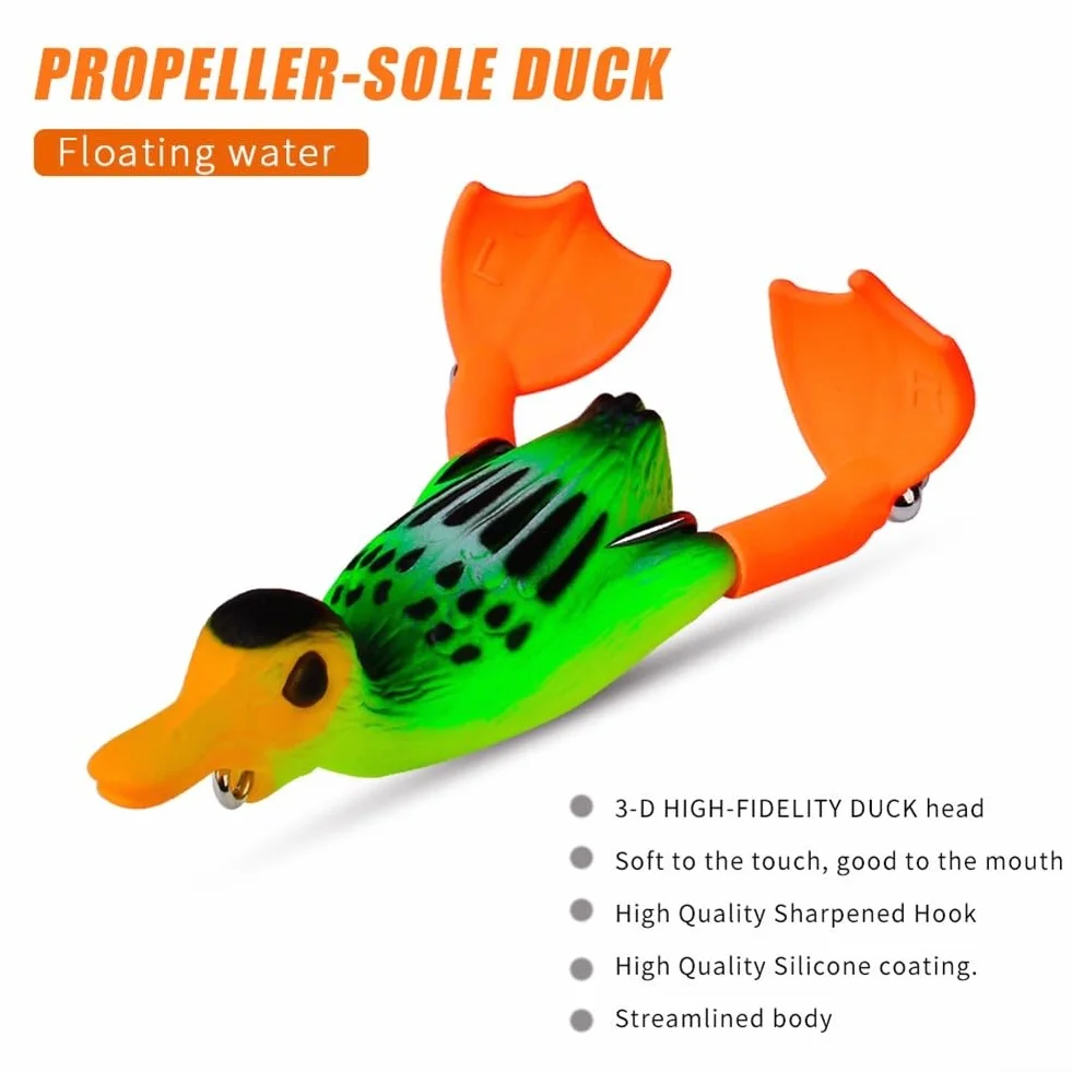 Señuelo flotante de pato con acción vibratoria para depredadores