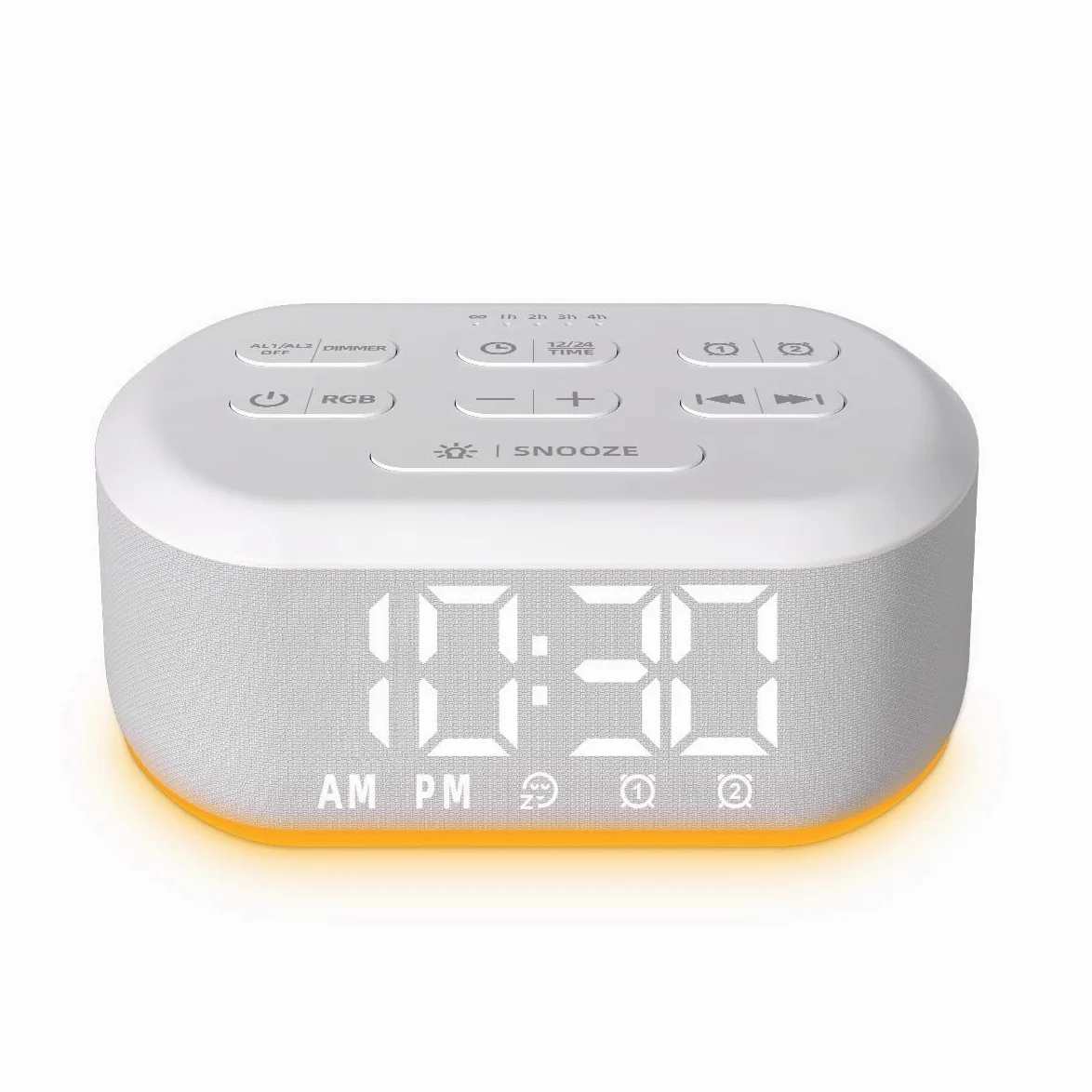Reloj despertador dual con luz nocturna para dormitorio, reloj digital con 30 sonidos de despertador, reloj despertador para personas que duermen pesadas, repetición de 32 grados de volumen