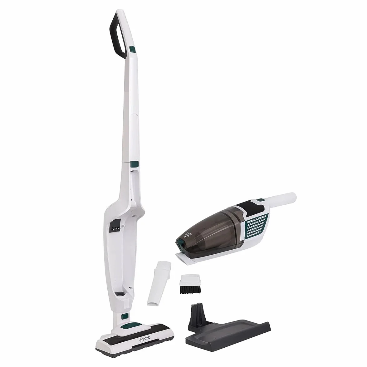 KUBO Aspirador Vertical sin Cable 2 en 1, 3 Accesorios Integrados, 50 Minutos de autonomía, 600ml