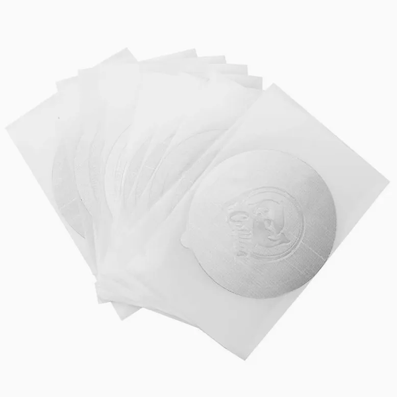 Cápsula de Taza de Filtro de café Recargable desechable para Taza de cápsula de café Nespresso Vertuo 120 Papel de Aluminio (Color : Brown Silver)