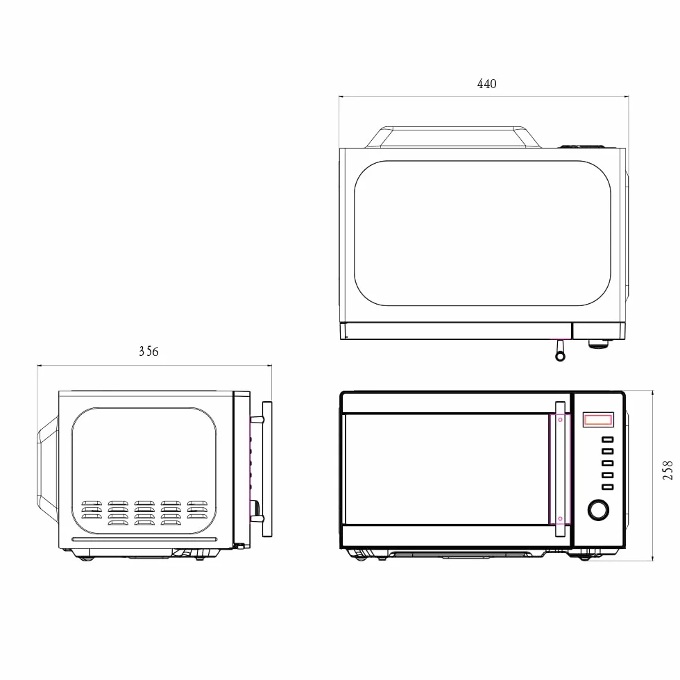 Svan Microondas 20 Litros con Grill Inox SMW2700DGX. 700W, Grill 1000W, 8 Programas, Modo Descongelación, Revestimiento Interior, Fácil Limpieza, Temporizador 95min.