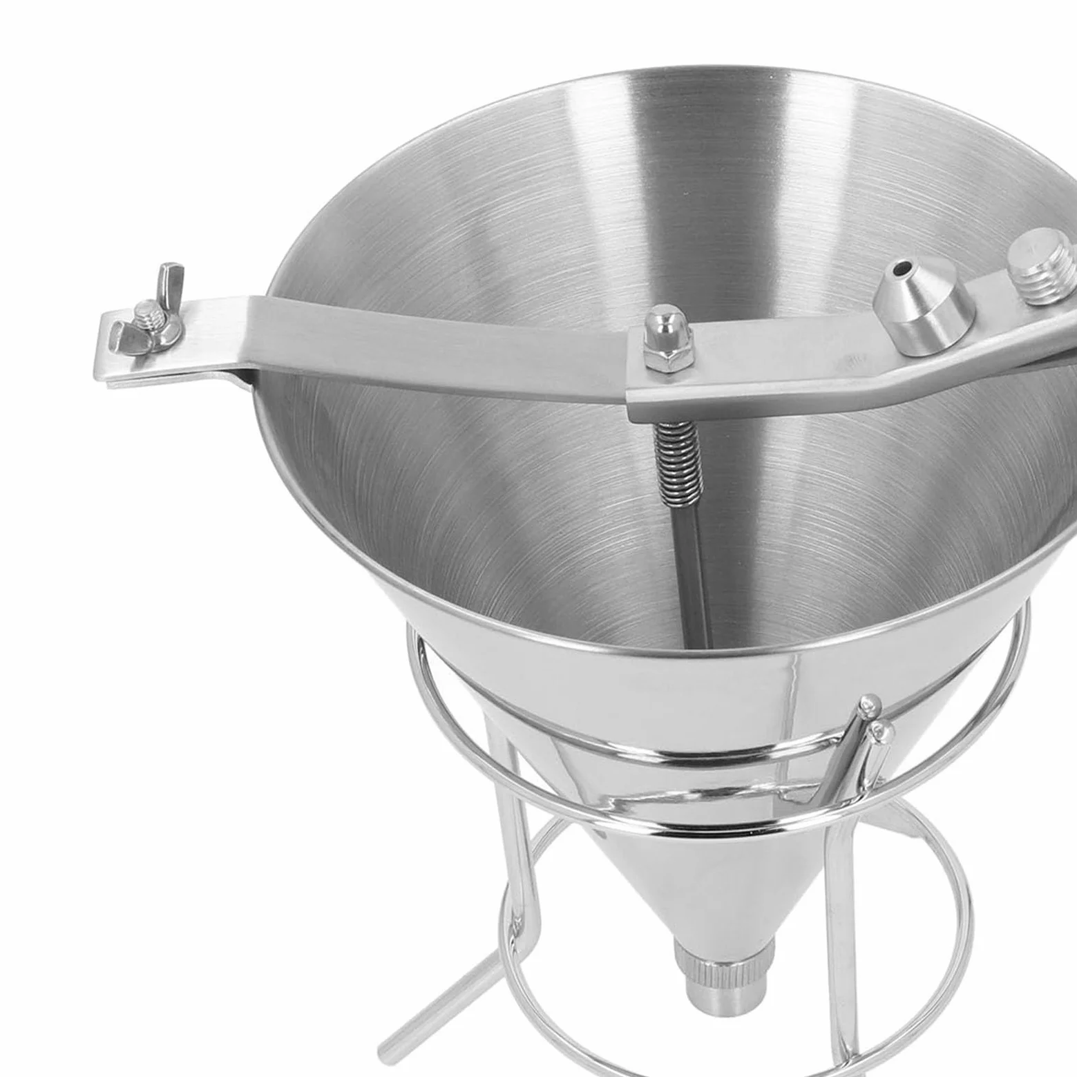 Embudo Profesional de Acero Inoxidable para Hornear, Herramienta de Decoración de Pasteles para Cocina Casera, con Soporte, 1 Juego de Embudo