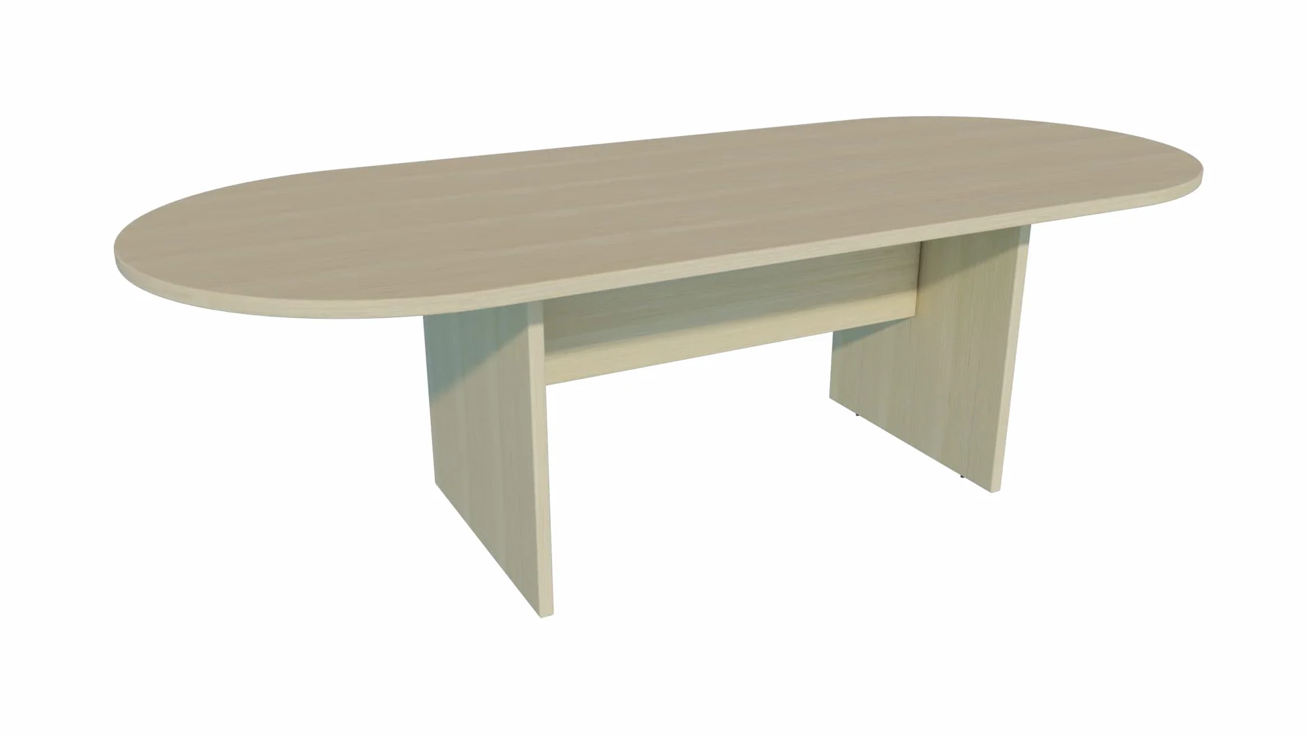 Euromof Mesa de Juntas Ovalada. 200x90 cm. Color Haya.