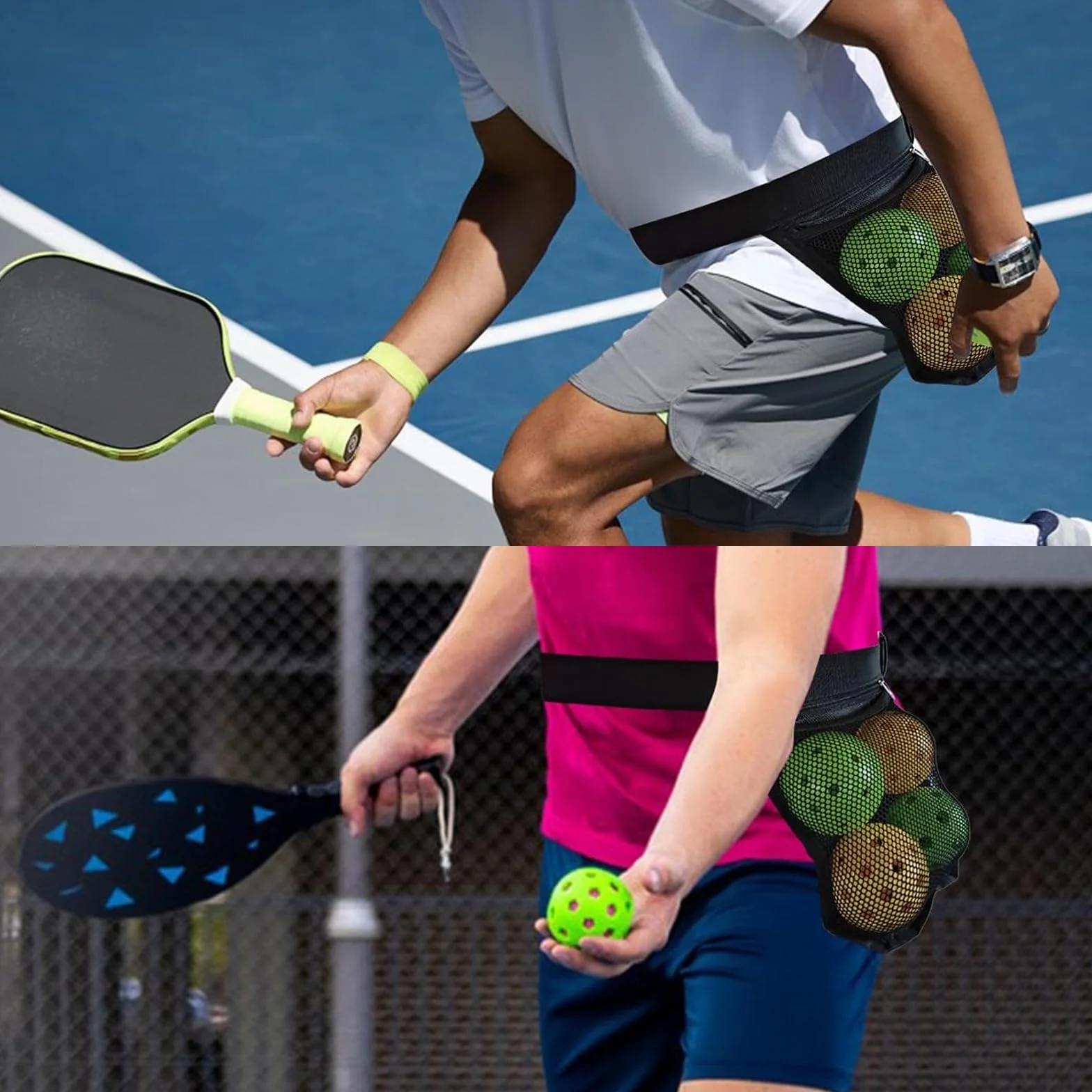 Tennis Belt Holder Bolsa Cintura Cadera Accesorios Mujeres Hombres Transporte Pelota
