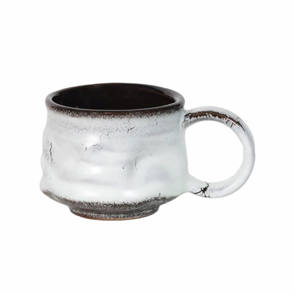 ENGENDER Tazas Cafe Taza De Cerámica Retro La Café del Gres con Té Tarde Manija Mug Cups(A)