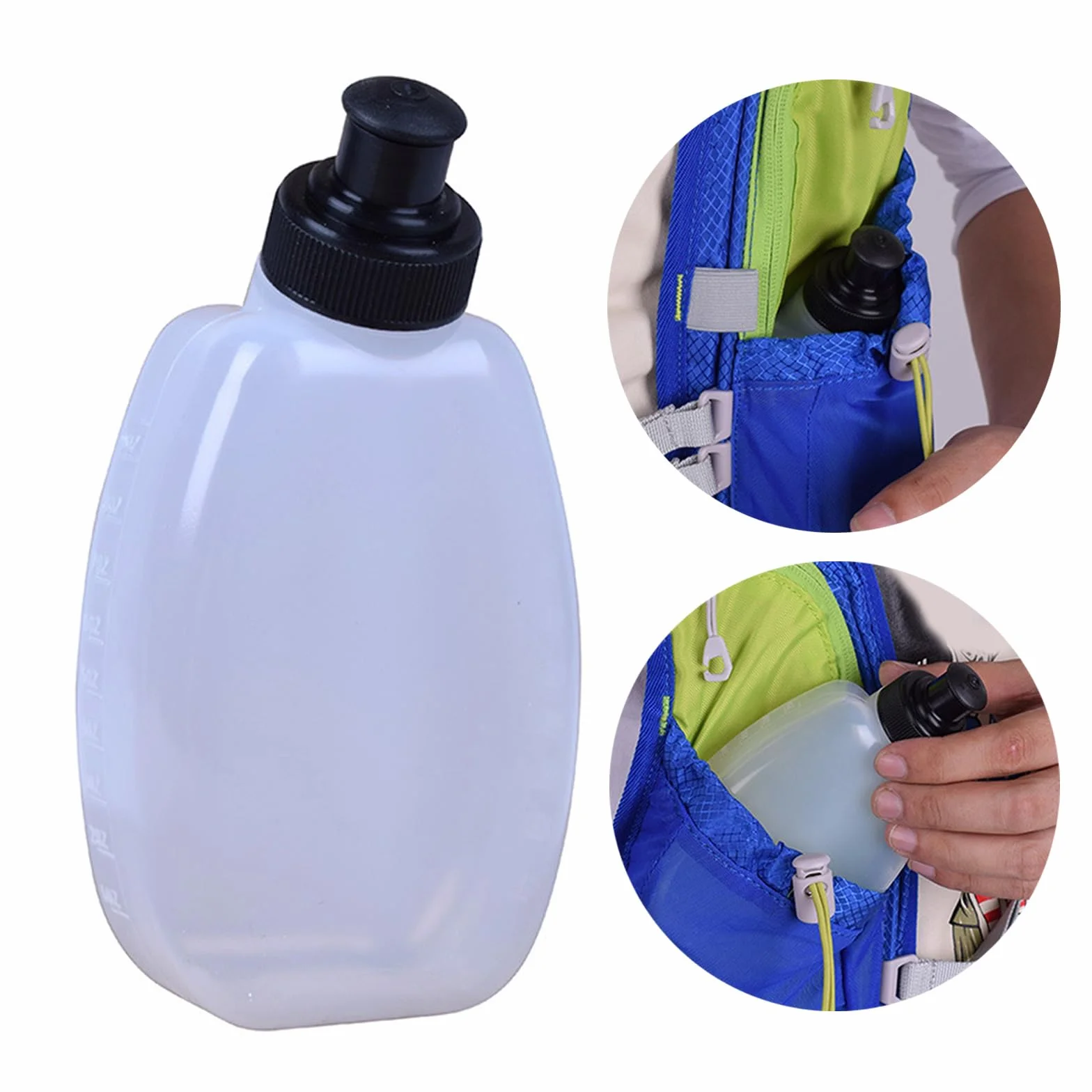 Cinturón de hidratación para correr con botella de agua deportiva para maratón, senderismo y ciclismo