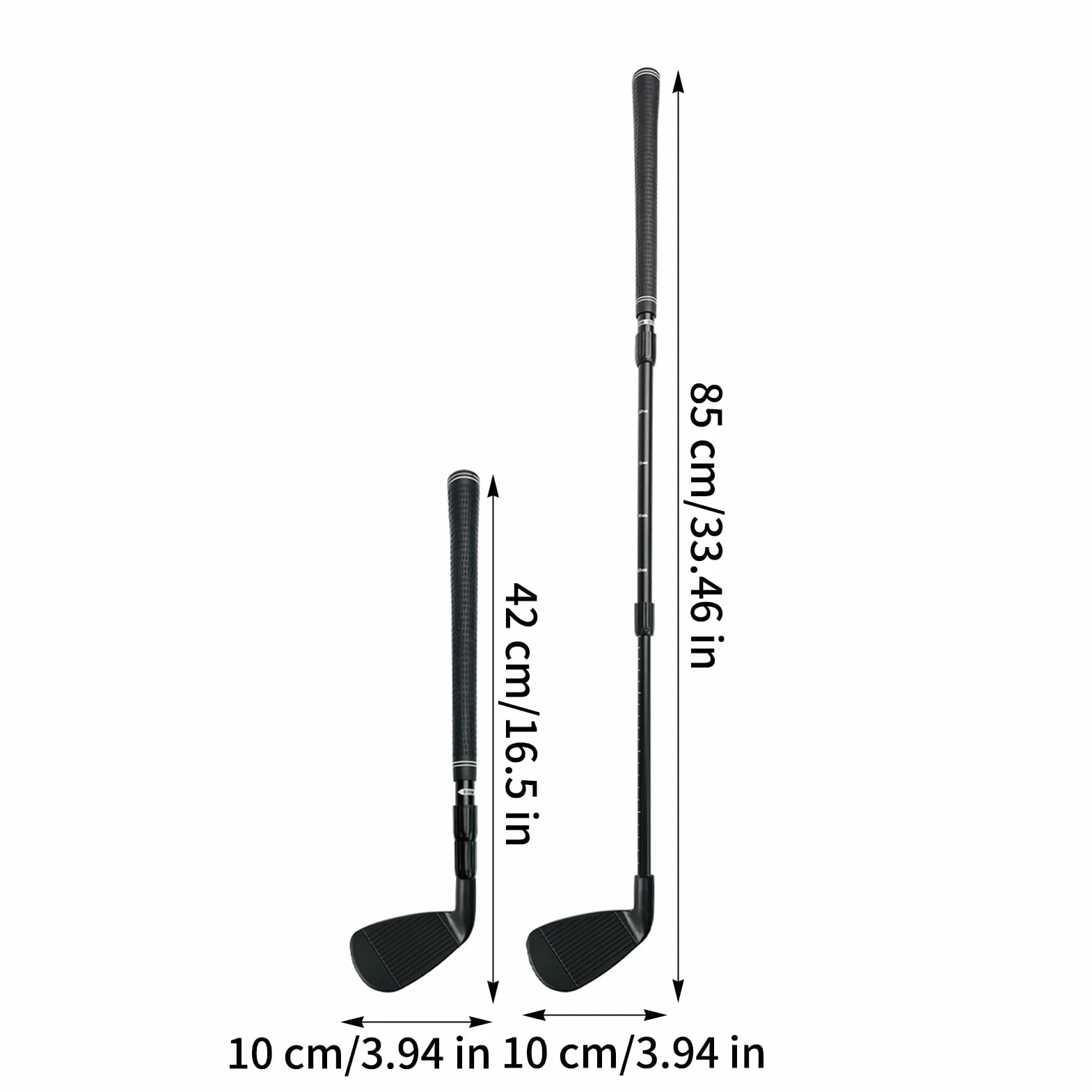 Putter de golf ajustable rojo, palo telescópico de entrenamiento doble vía para interiores y exteriores