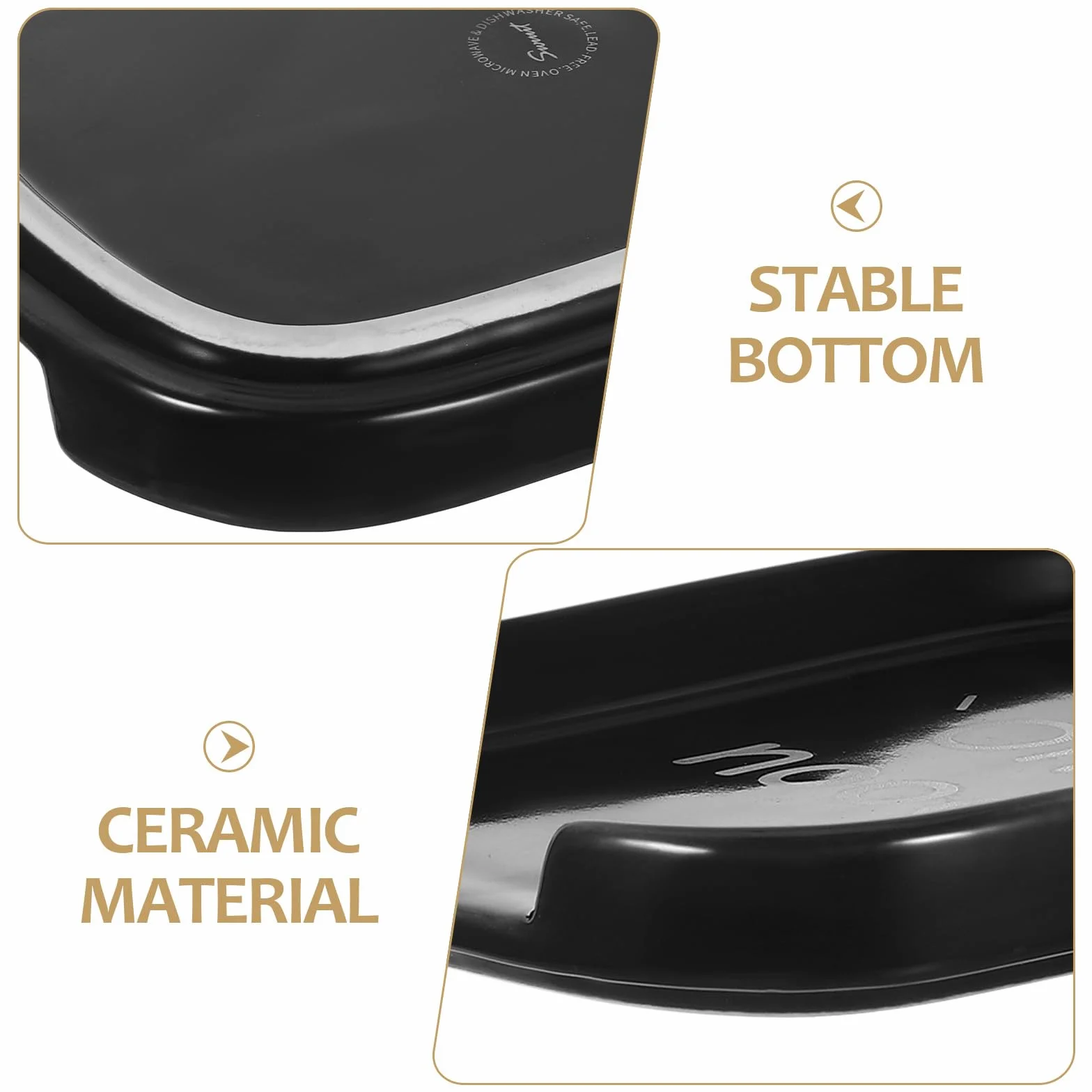 Soporte para Cucharas de Cerámica Negro Reposacucharas Cuadrado Compacto para Utensilios de Cocina Accesorio Multifuncional y Decorativo para Menaje Cocina Adecuado para Ahorro
