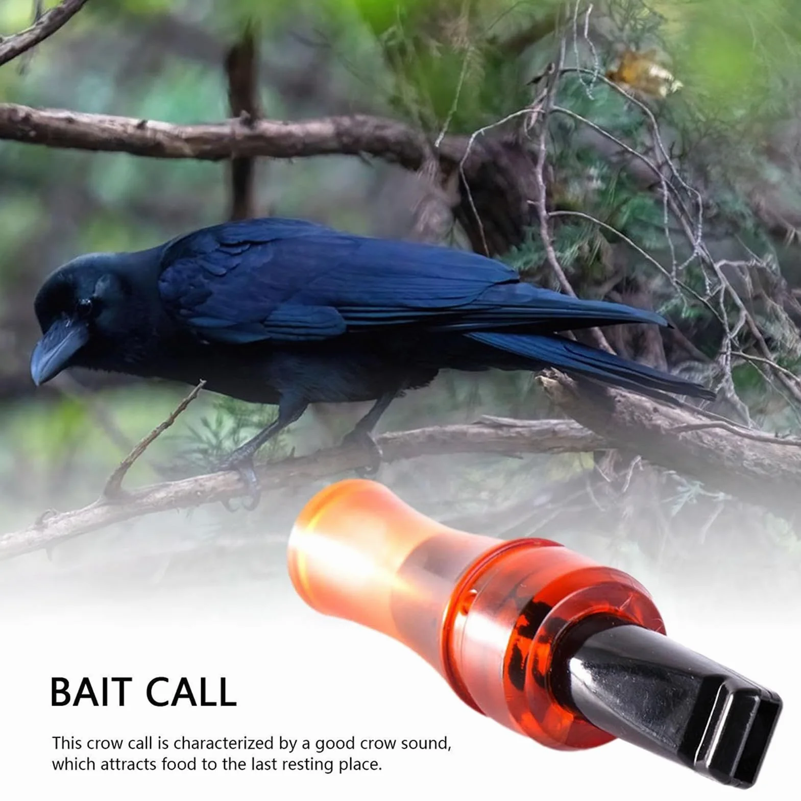 Silbato Llamador De Cuervos Atrayente Para Aves Caza Cebo Exterior Supervivencia Seguimiento Campamento Senderismo
