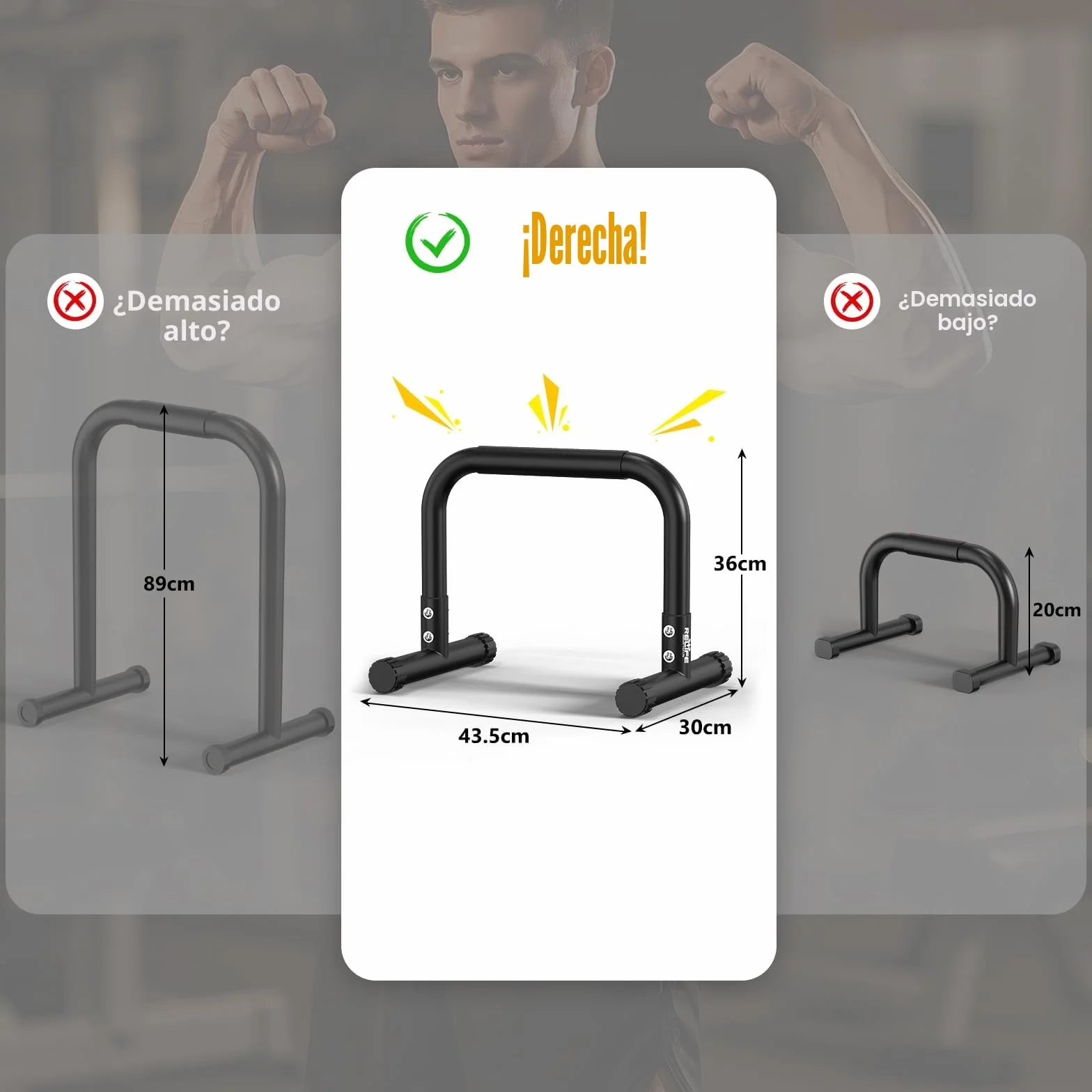 RELIFE Dip Bars Paralelas Calistenia Ajustable Push Up Stands Station Gimnasio Casa Ejercicio Musculacion