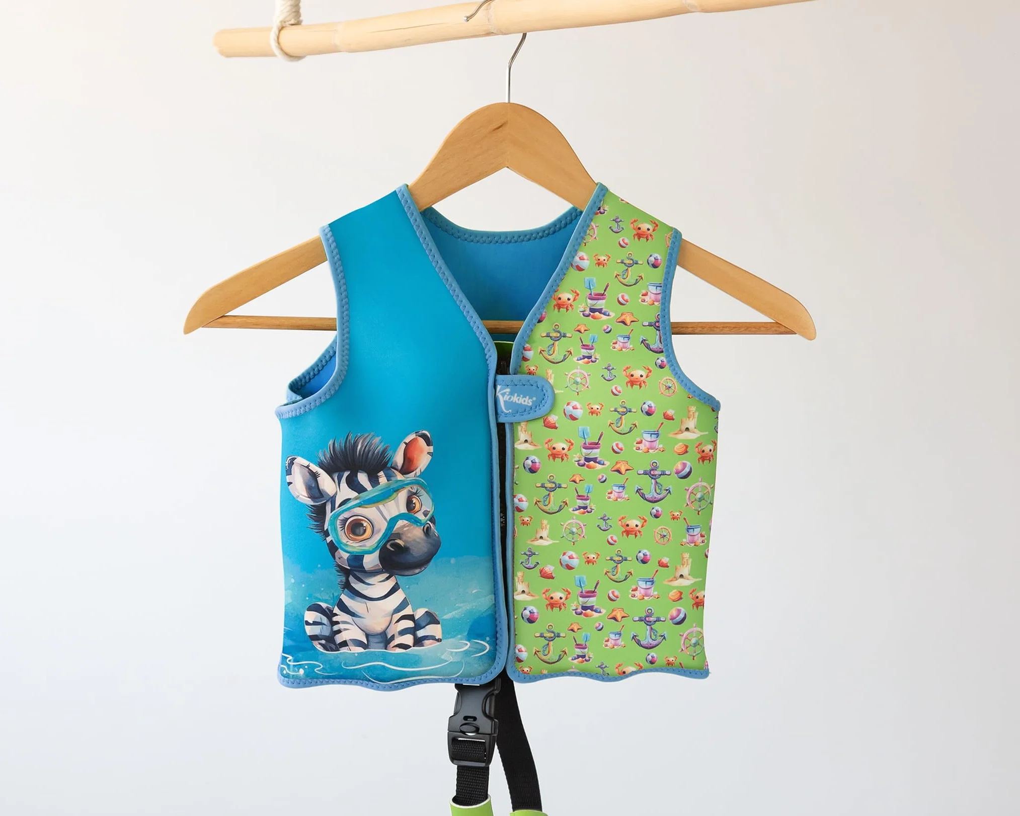Kiokids Chaleco Neopreno De Flotación Animales Verde