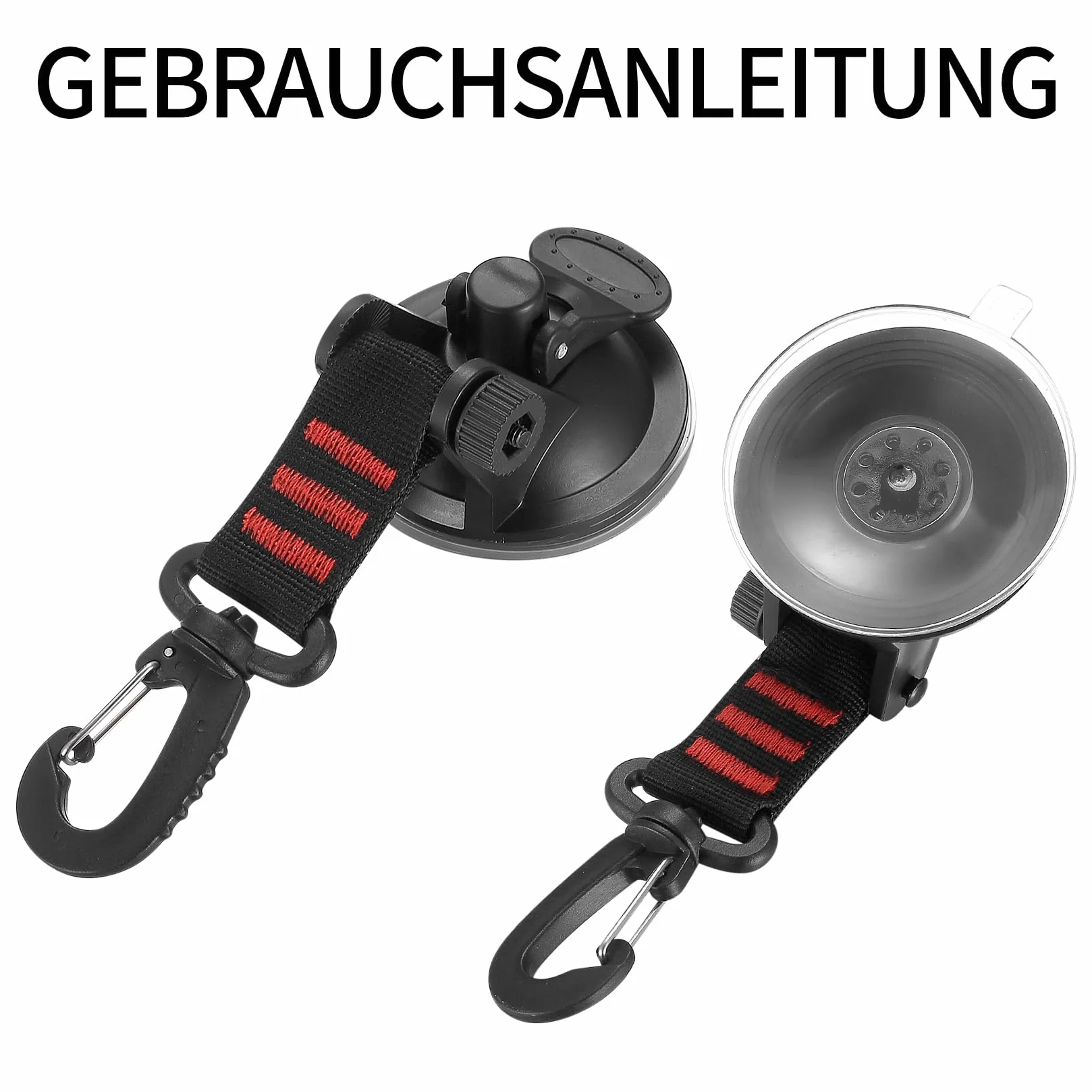 Ganchos de Camping con Ventosa, 4 Piezas, Extra Fuertes, Ancla de Ventosa con Sujeción, Ganchos Multifuncionales para Caravana, Auto, Camping, Hogar, Tienda, Toldo Solar